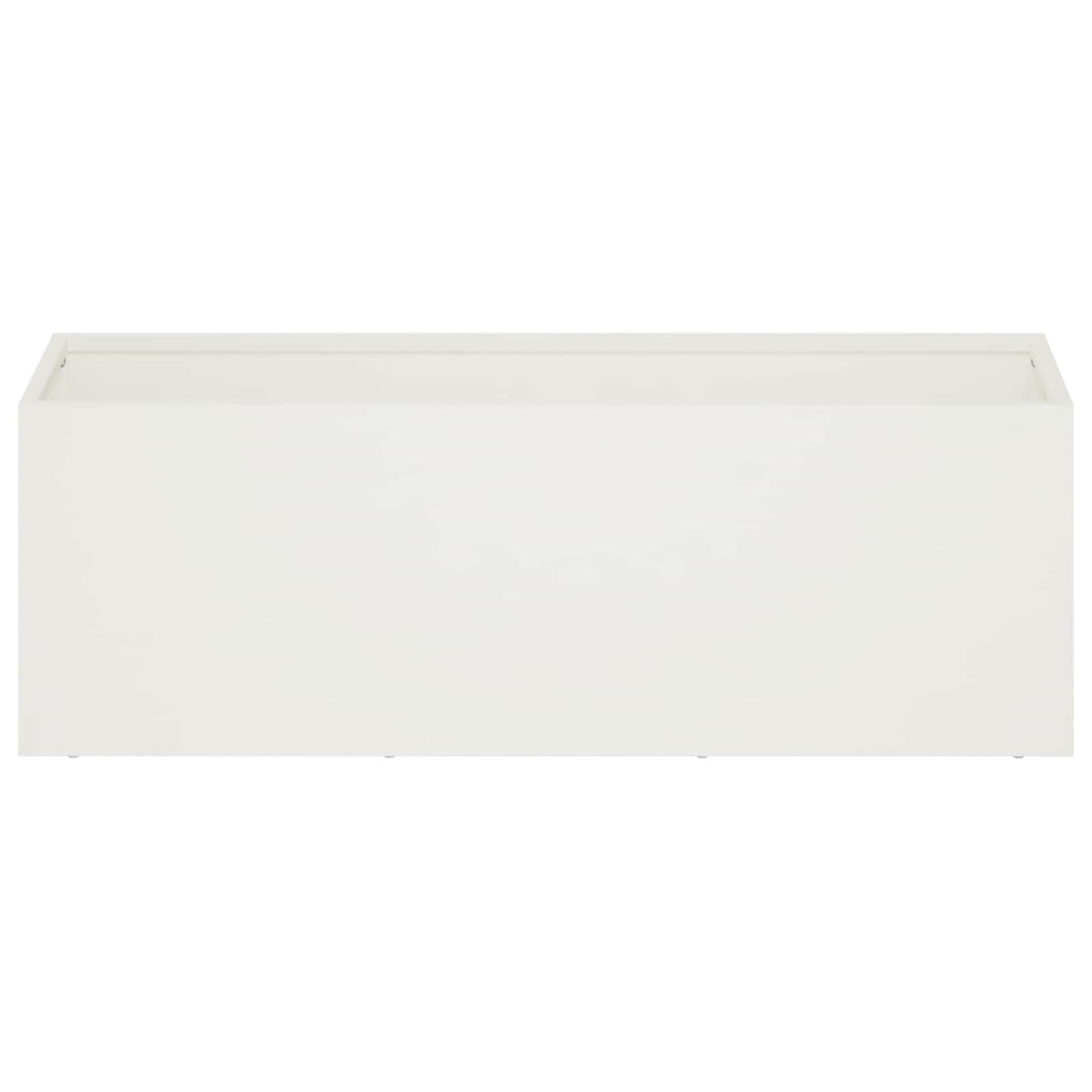Vrtna saksija 2 kom. Bijela 60 x 20 x 20 cm Čelična vrata