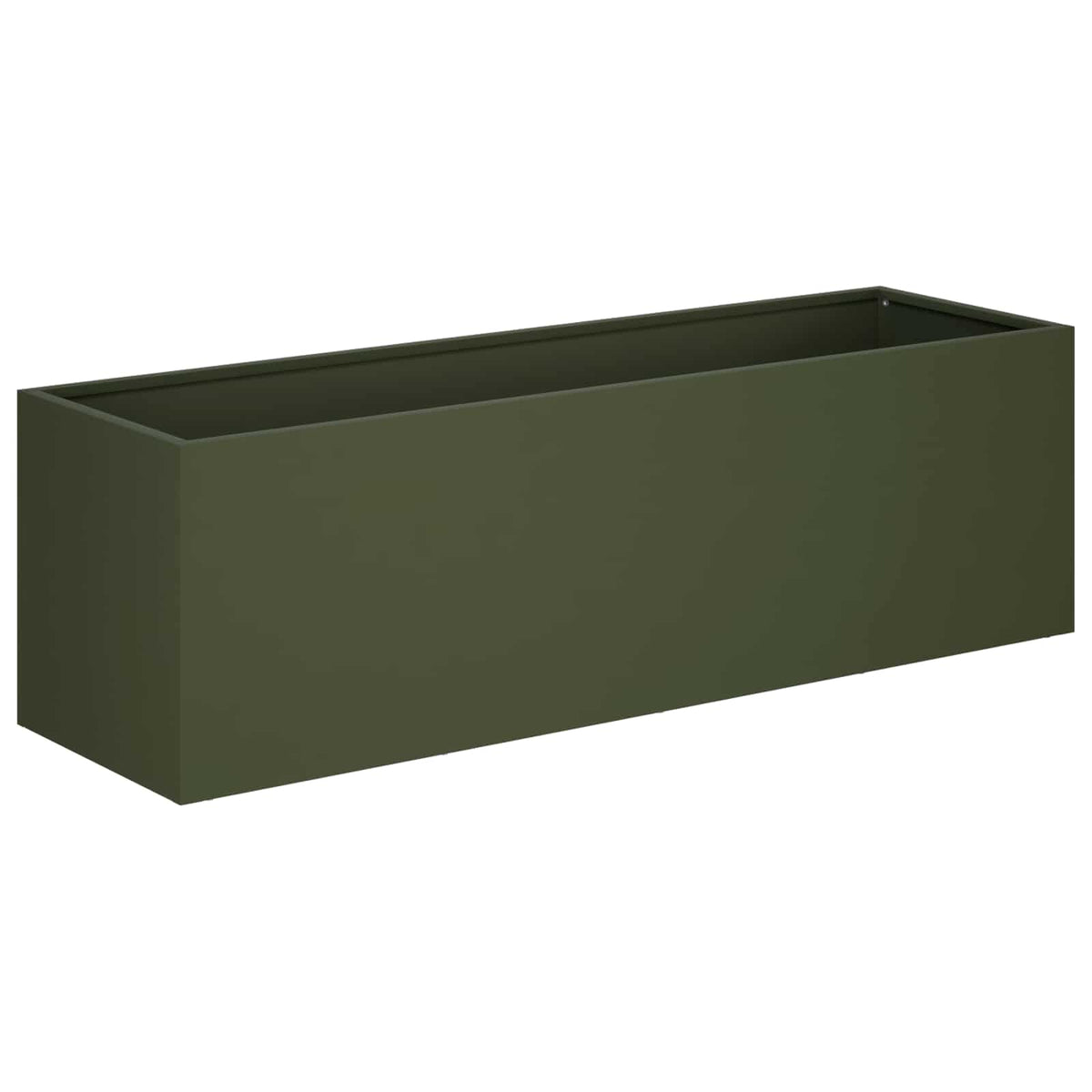 Vrtna saksija Maslinastozelena 80 x 30 x 30 cm Čelična vrata