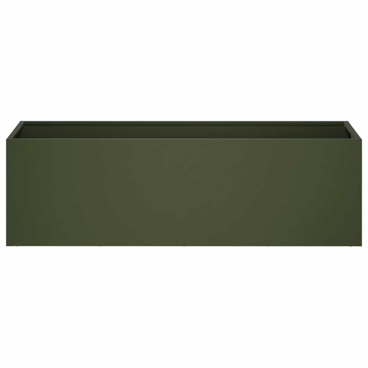 Vrtna saksija Maslinastozelena 80 x 30 x 30 cm Čelična vrata