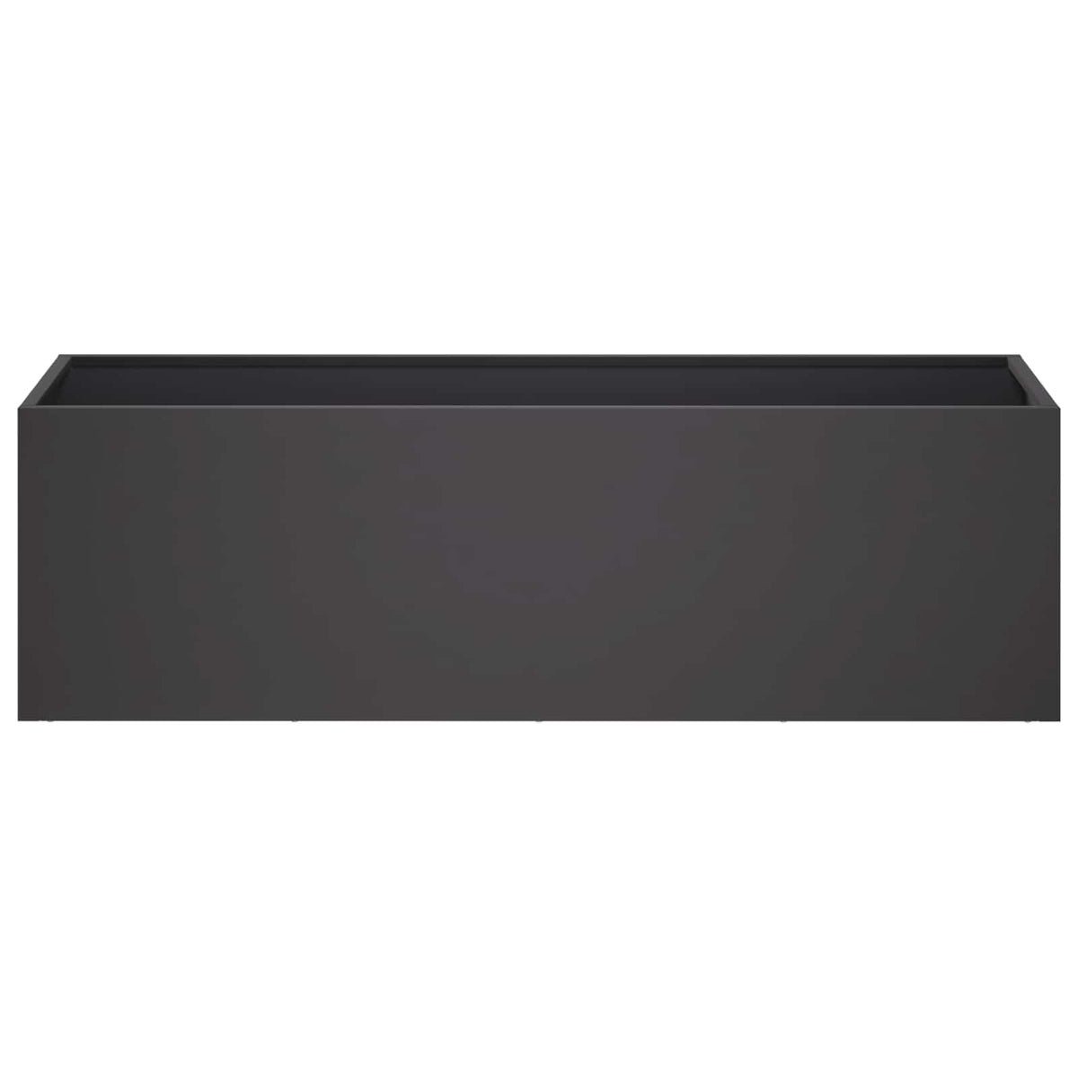 Vrtna saksija 2 kom. Crna 100 x 30 x 30 cm Čelična vrata