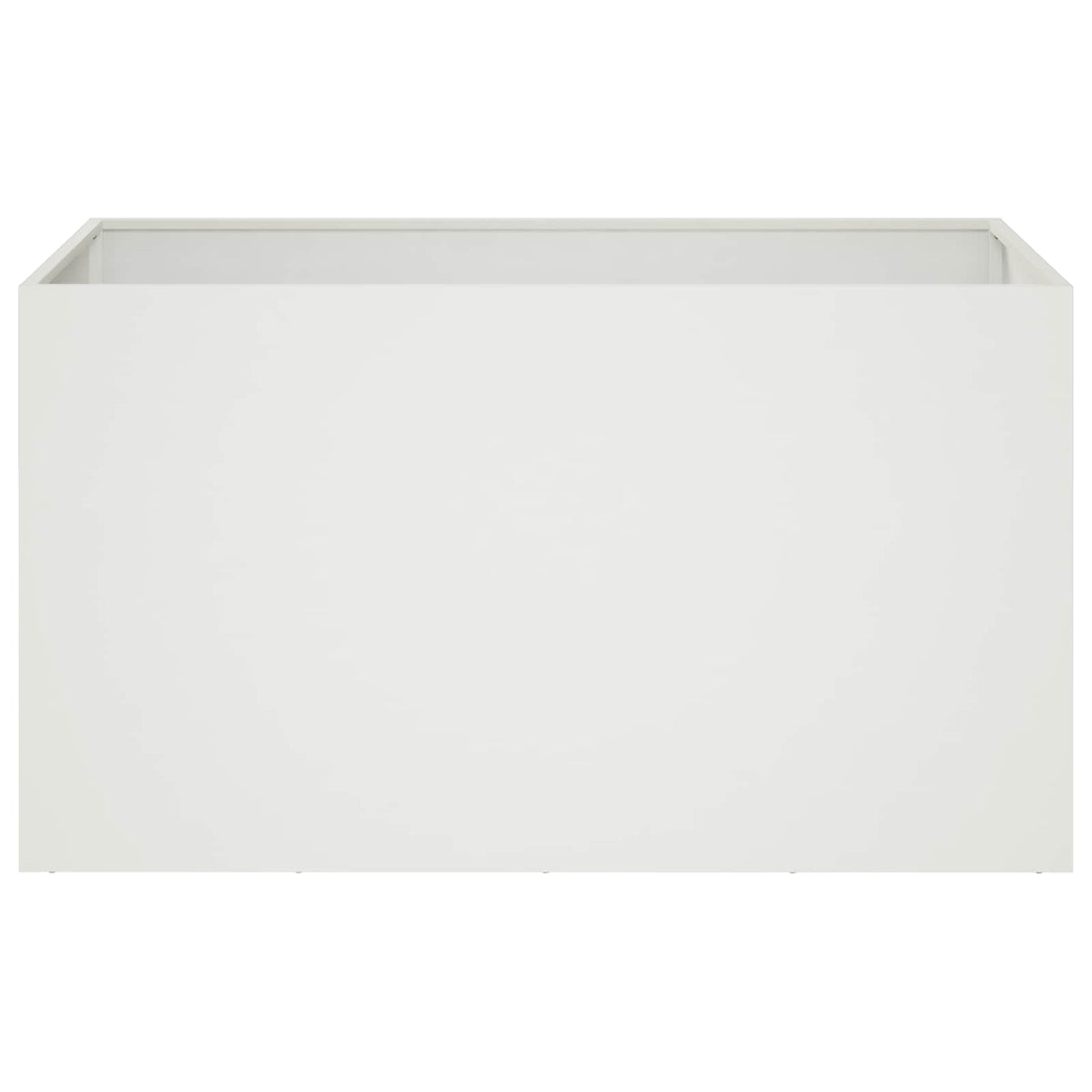 Vrtna saksija 2 kom. Bijela 80 x 50 x 50 cm Čelična vrata