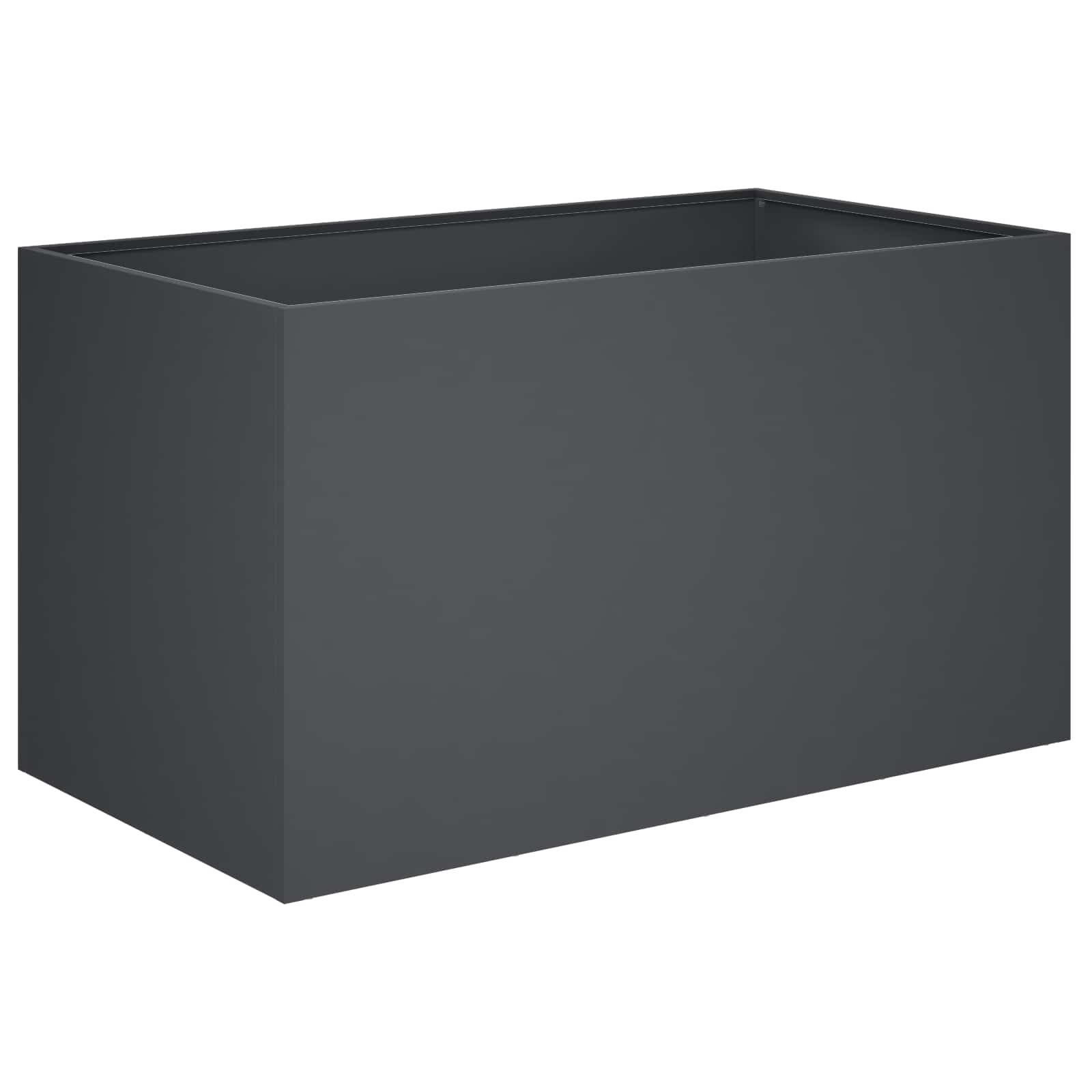 Vrtna saksija Antracit 80 x 50 x 50 cm Čelična vrata