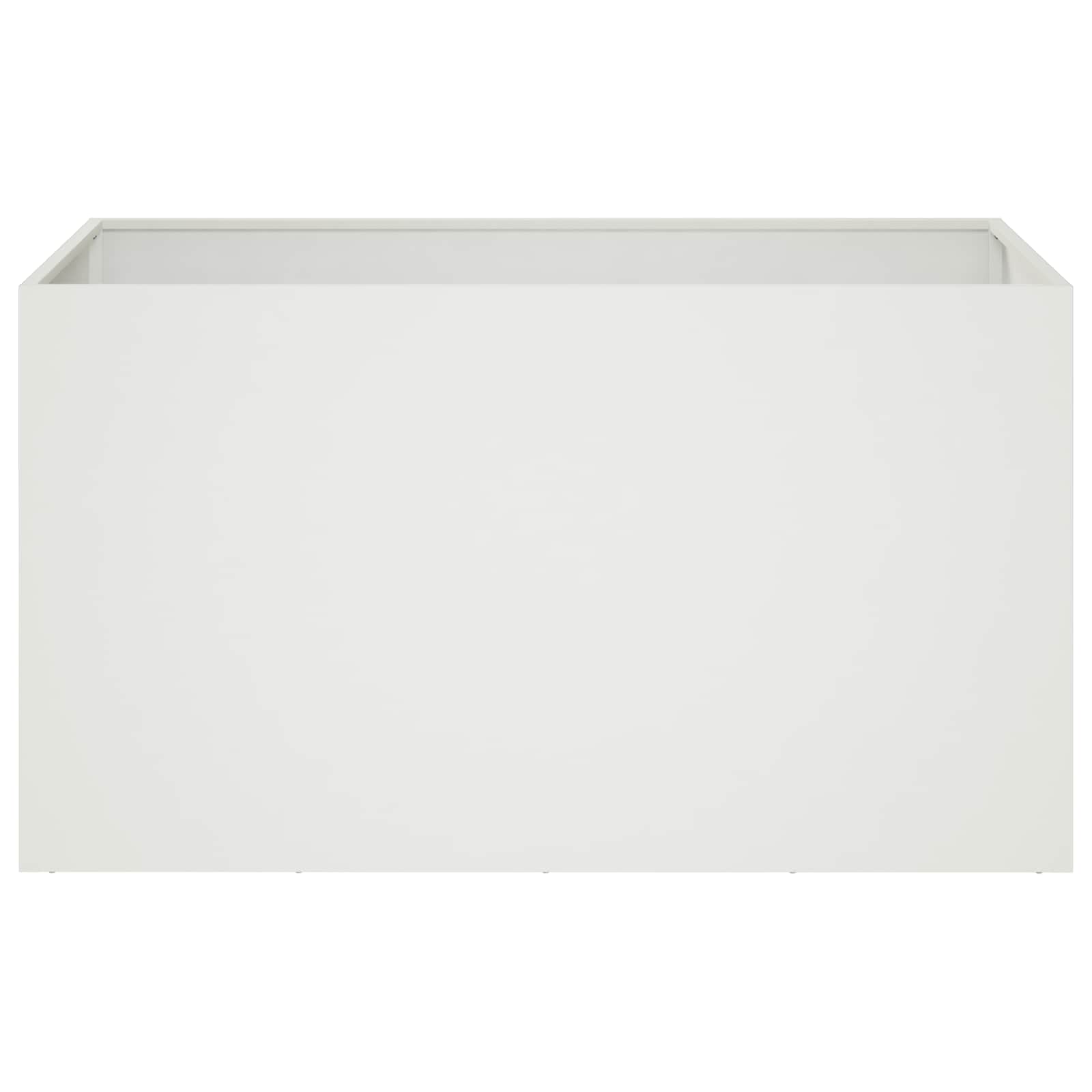 Vrtna saksija 2 kom. Bijela 100 x 50 x 50 cm Čelična vrata