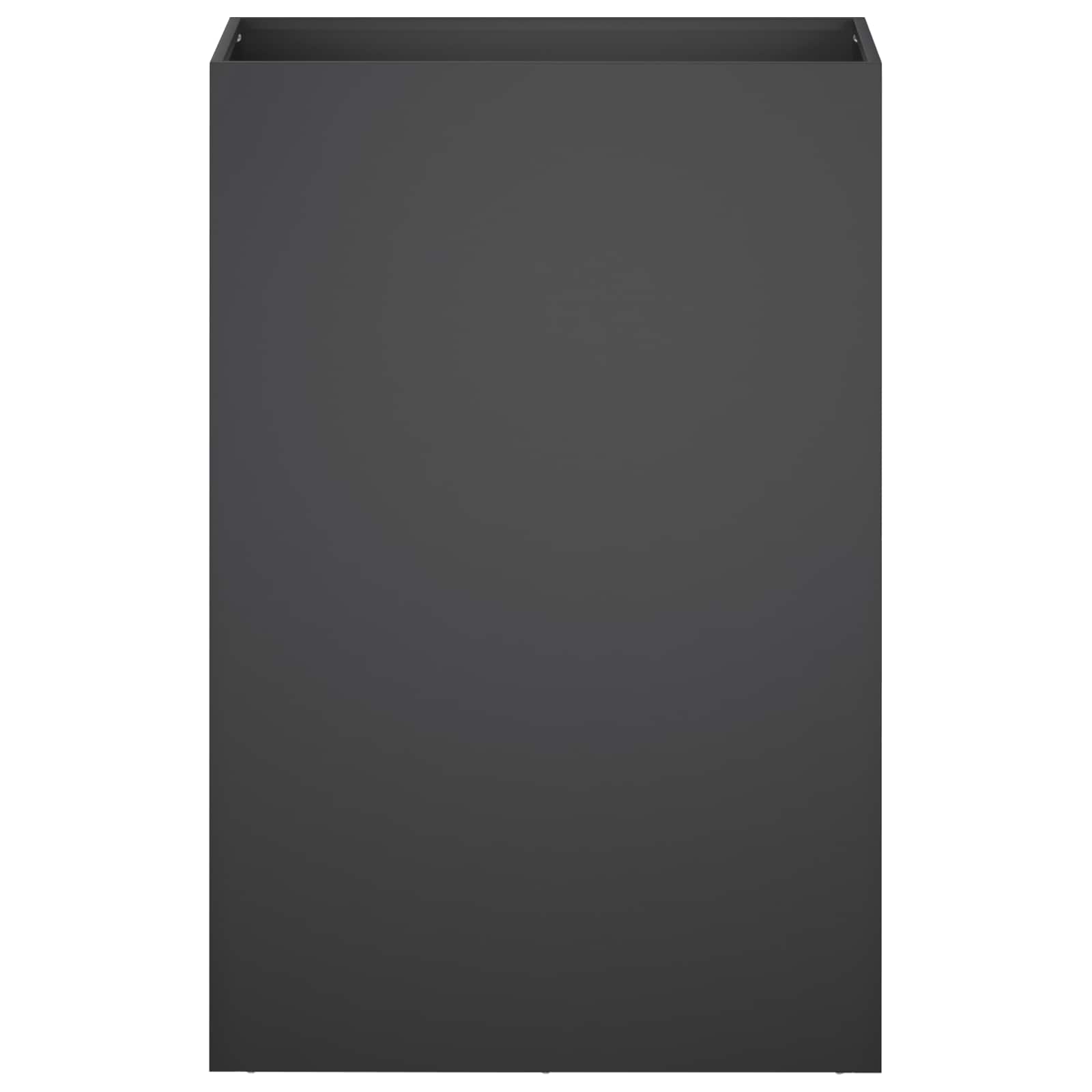Vrtna saksija Crna 40 x 30 x 75 cm Čelična vrata