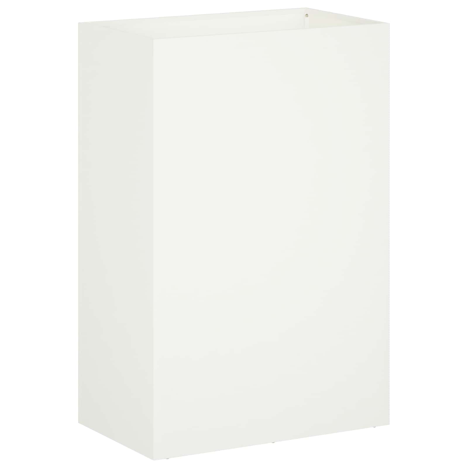 Vrtna saksija Bijela 50 x 30 x 75 cm Čelična vrata