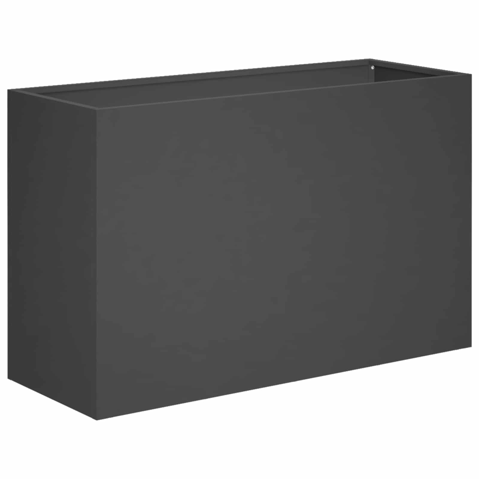 Vrtna saksija Crna 80 x 30 x 40 cm Čelična vrata