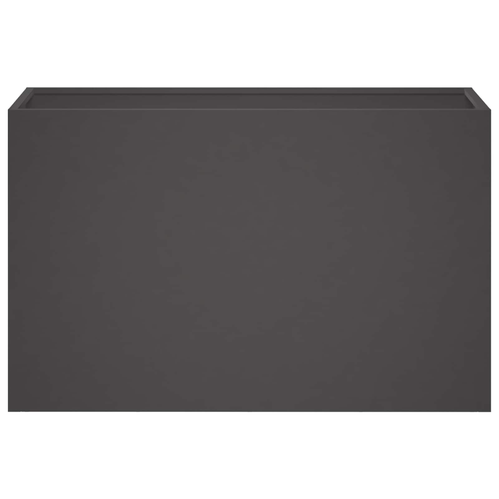 Vrtna saksija Crna 80 x 30 x 40 cm Čelična vrata
