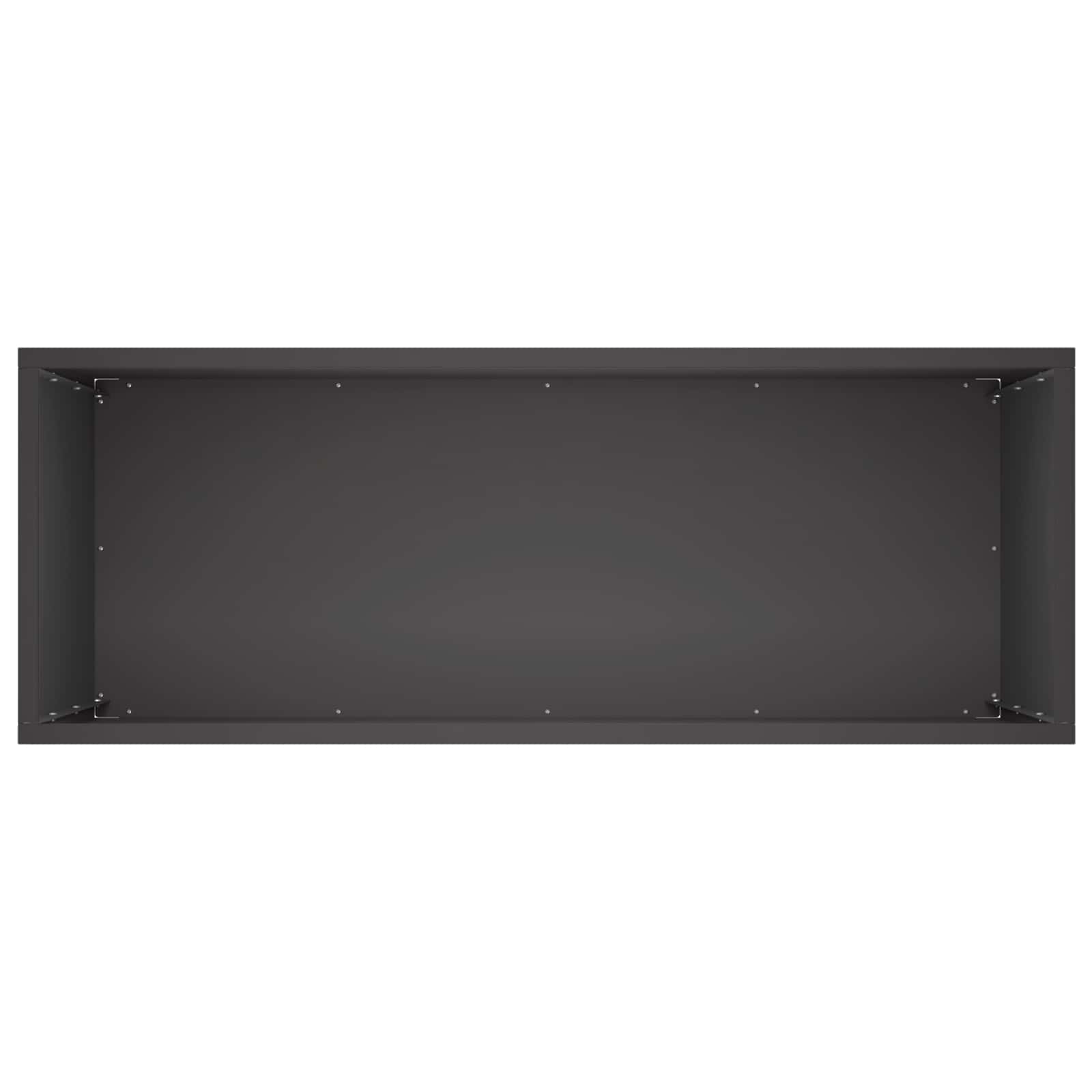 Vrtna saksija Crna 80 x 30 x 40 cm Čelična vrata