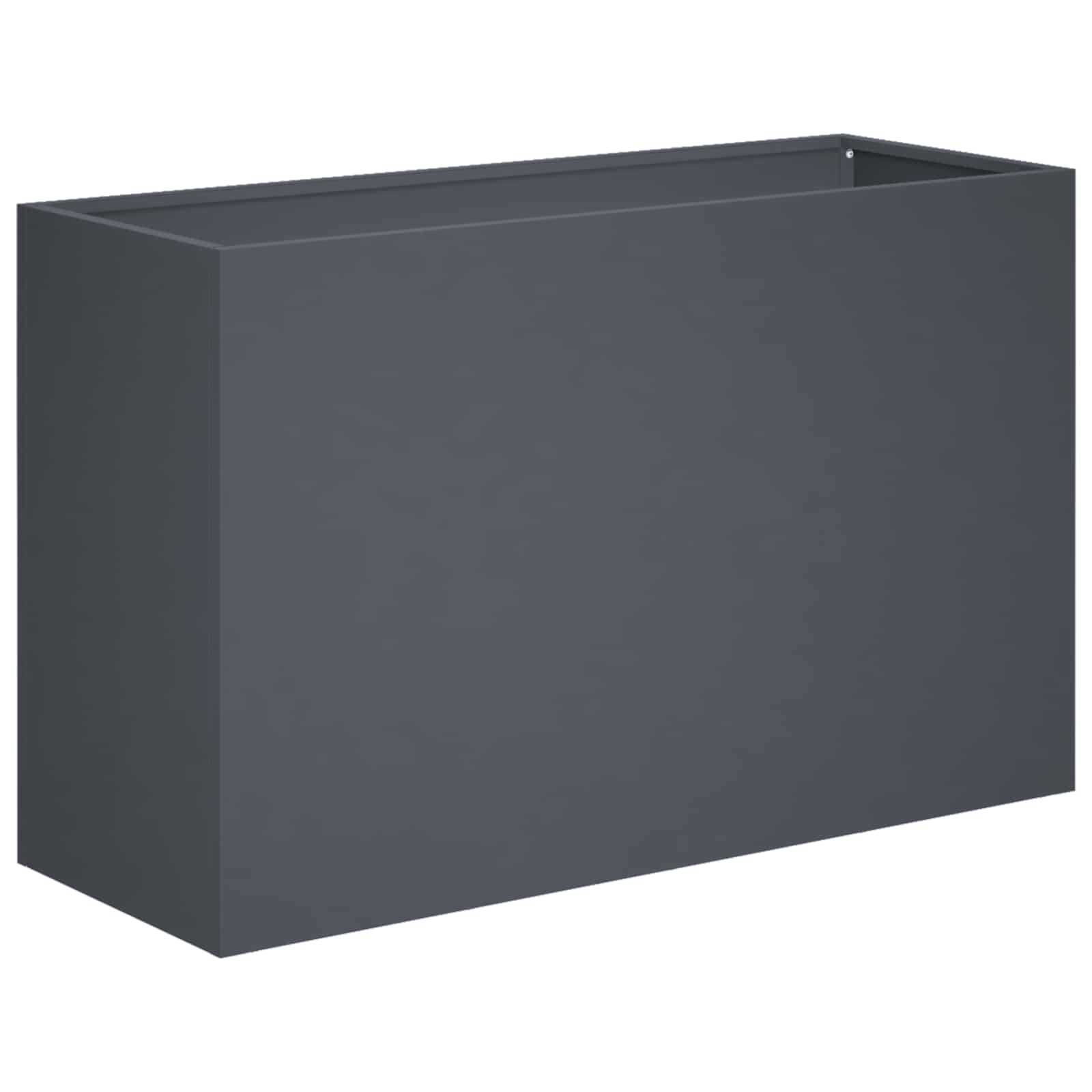 Vrtna saksija Antracit 80 x 30 x 40 cm Čelična vrata