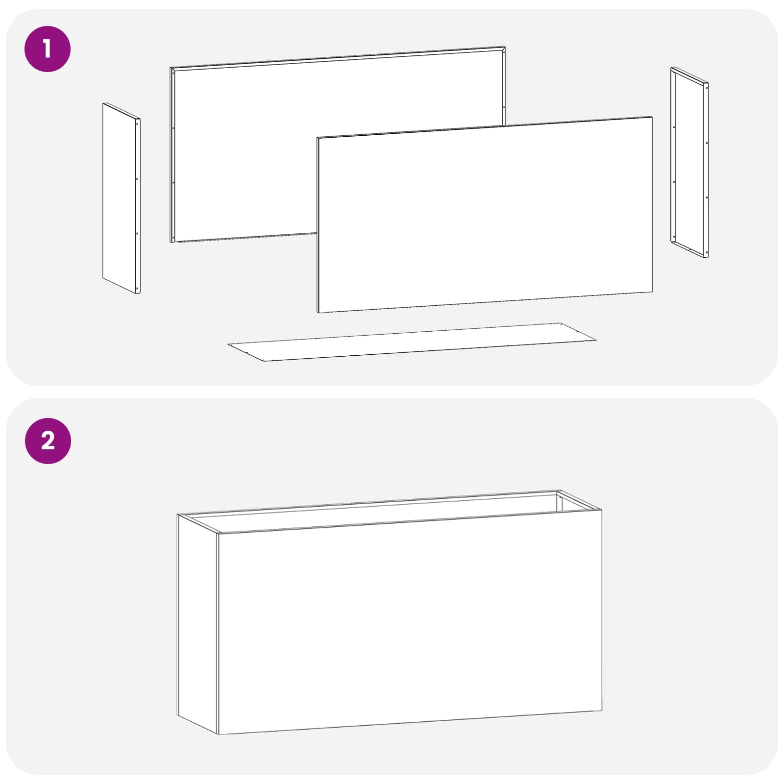 Vrtna saksija 2 kom. Rđa 100 x 30 x 50 cm Otporni čelik