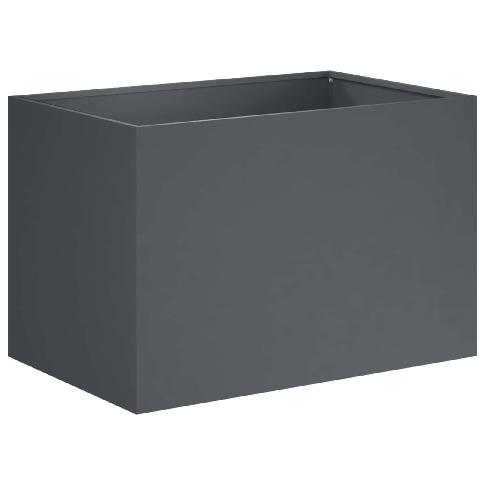 Vrtna saksija Antracit 60 x 40 x 40 cm Čelična vrata