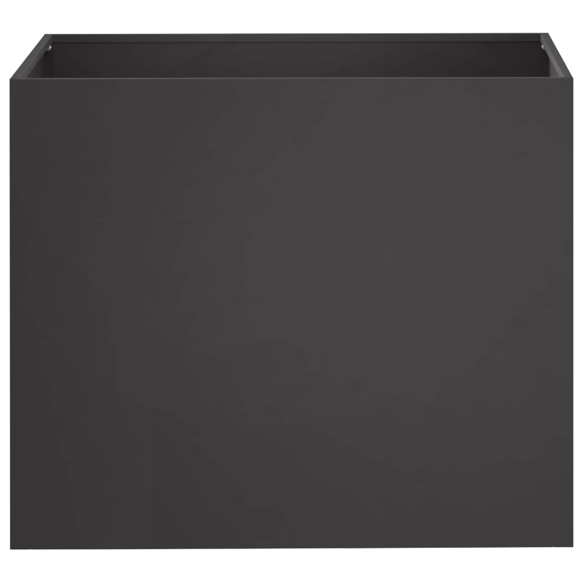 Vrtna saksija 2 kom. Crna 60 x 40 x 50 cm Čelična vrata