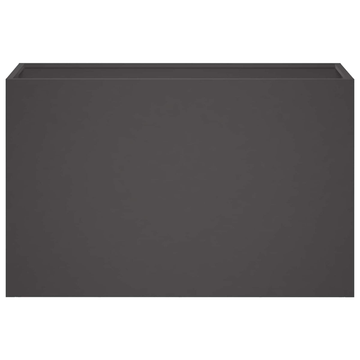 Vrtna saksija Crna 80 x 40 x 50 cm Čelična vrata