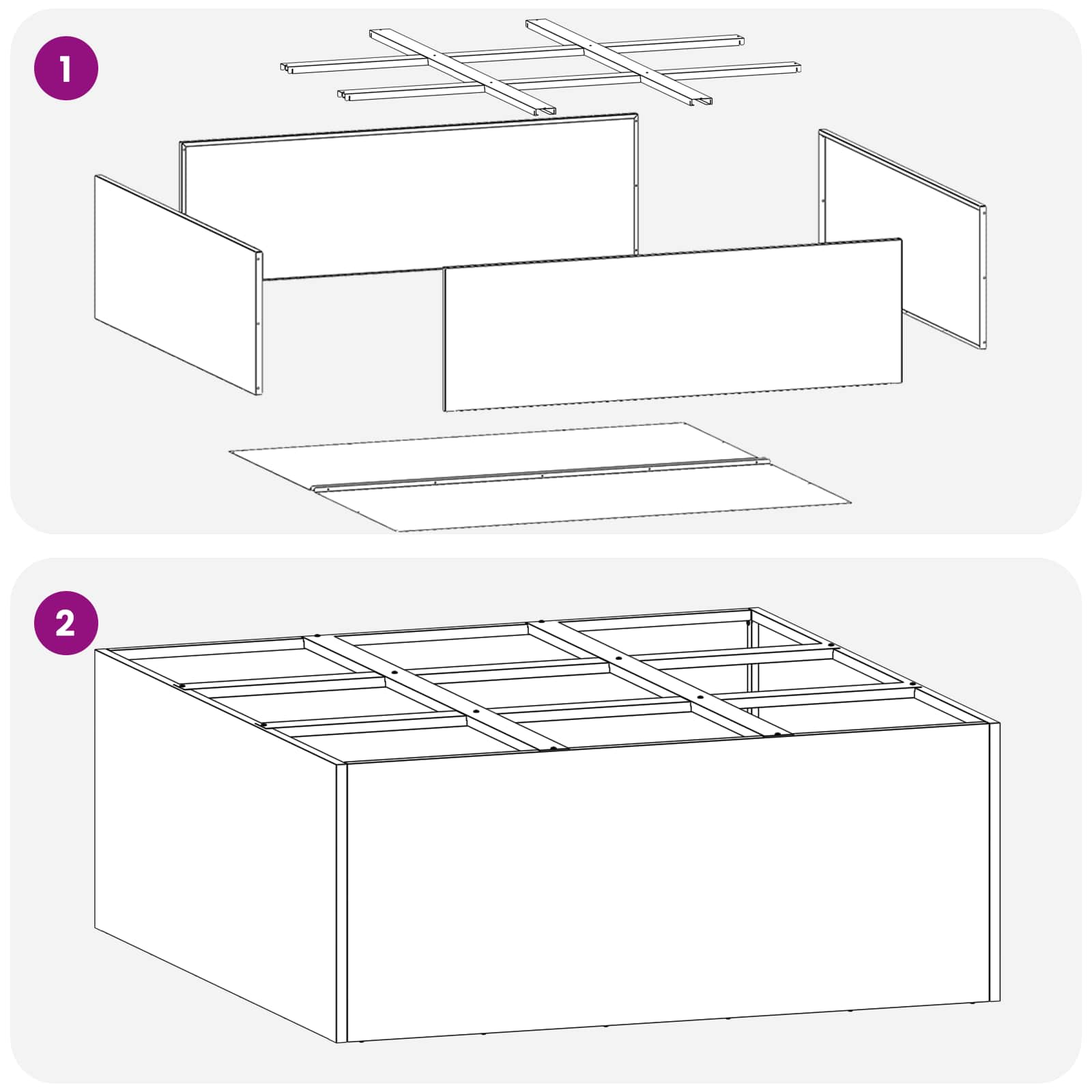 Vrtna saksija Crna 100 x 100 x 20 cm Čelična vrata