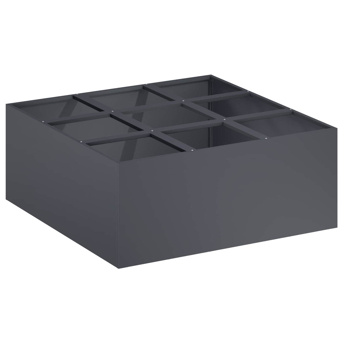 Vrtna saksija Antracit 100 x 100 x 20 cm Čelična vrata