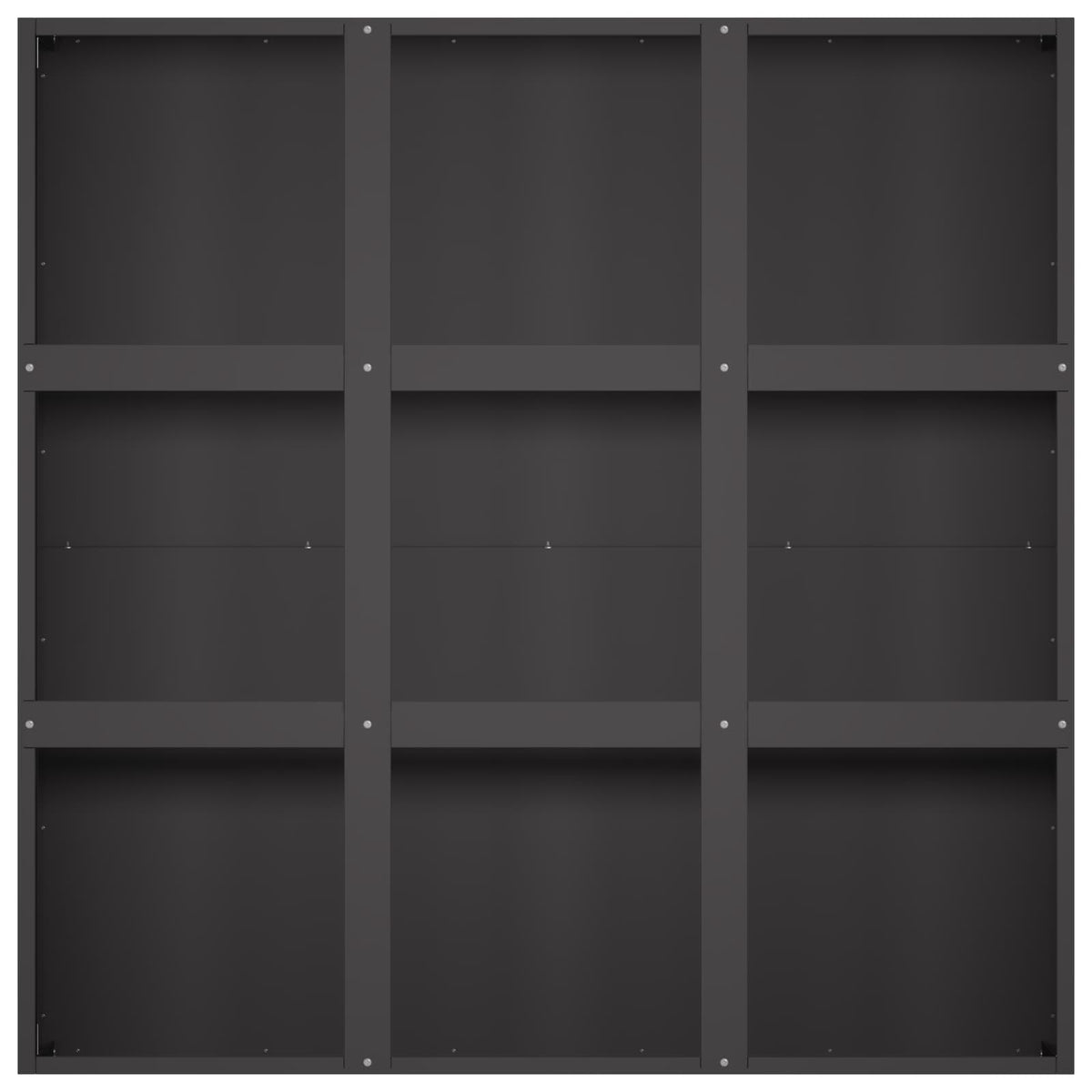 Vrtna saksija Crna 100 x 100 x 30 cm Čelična vrata