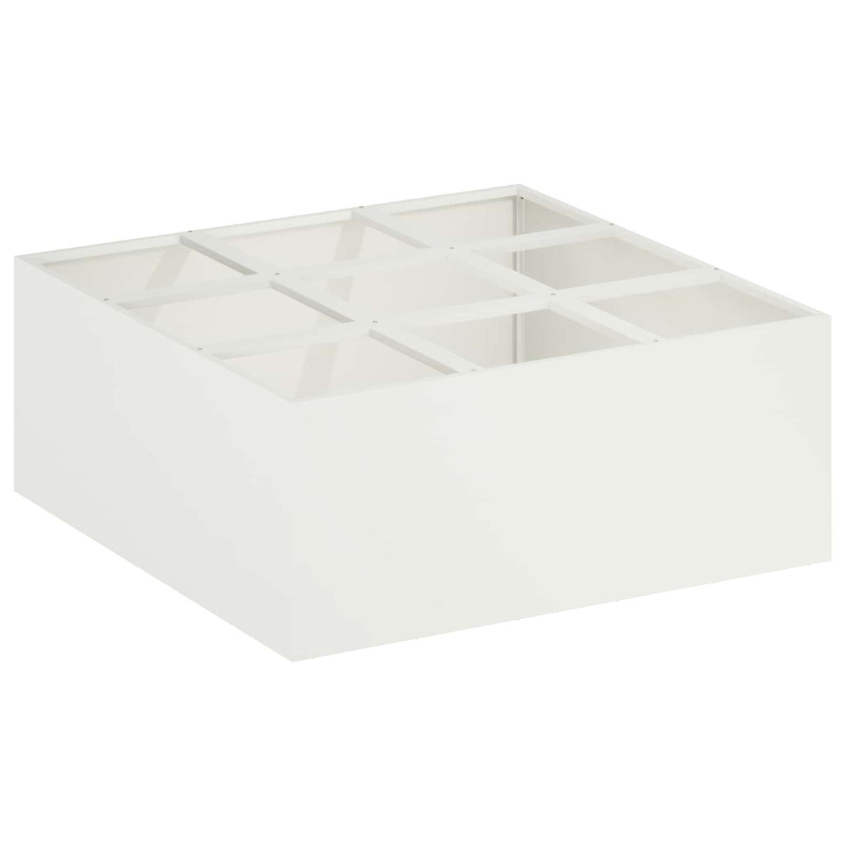 Vrtna saksija Bijela 100 x 100 x 30 cm Čelična vrata