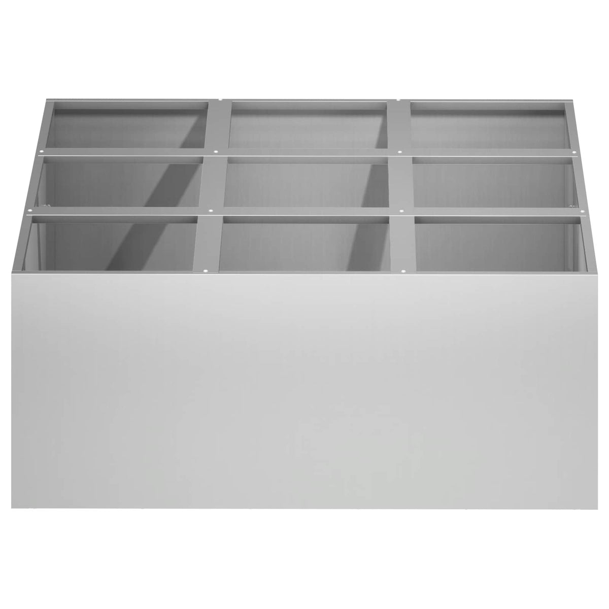 Vrtna saksija Srebrna 100 x 100 x 30 cm Pocinčani čelik