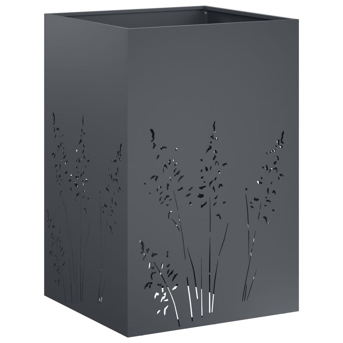 Vrtna saksija 2 kom. Antracit 50 x 50 x 75 cm Čelična vrata