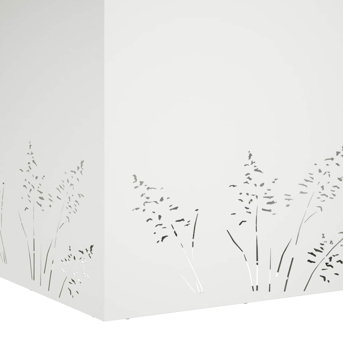 Vrtna saksija Bijela 50 x 50 x 49 cm Čelična vrata