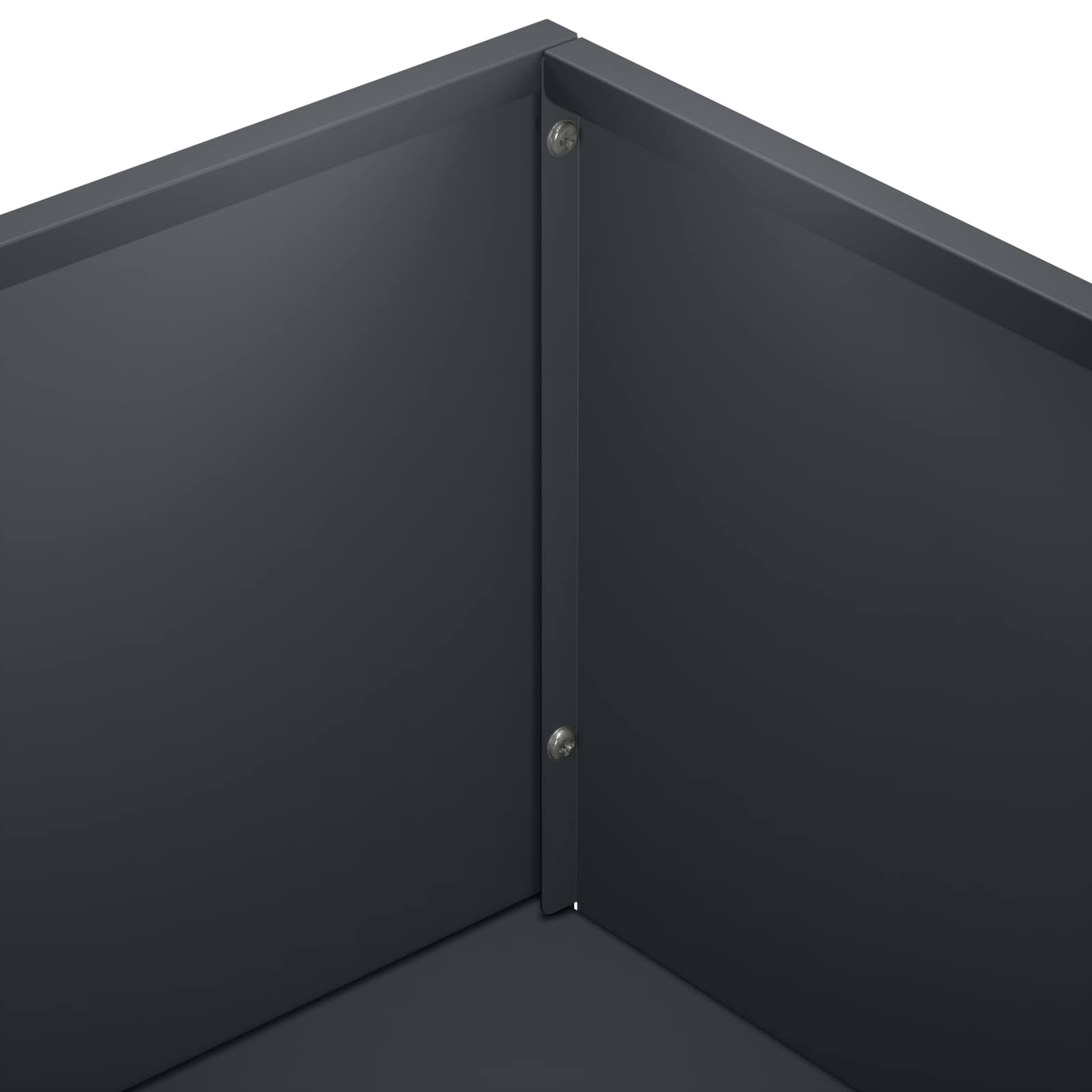 Vrtna saksija 2 kom. Antracit 80 x 20 x 49 cm Čelična vrata