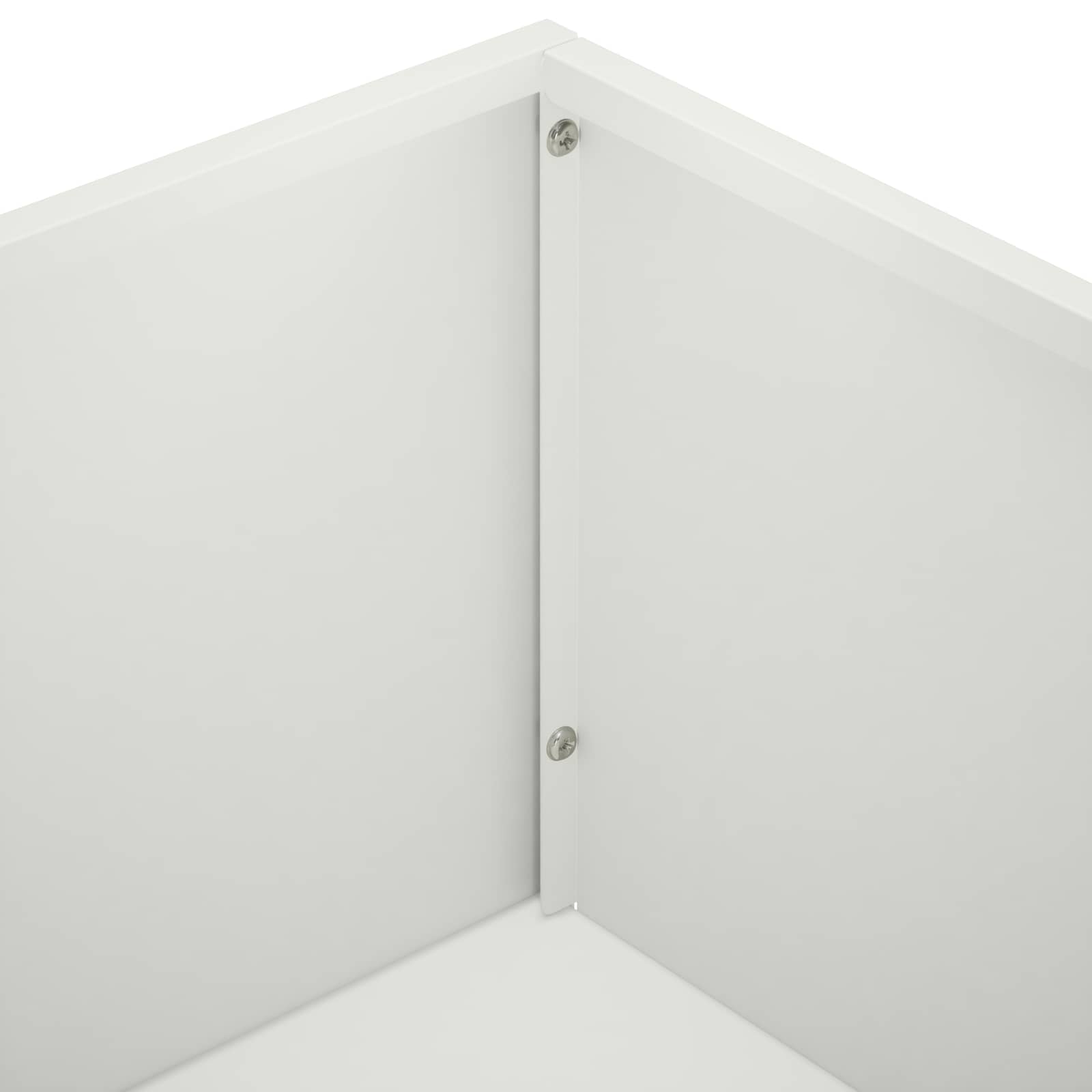 Vrtna saksija 2 kom. Bijela 80 x 30 x 49 cm Čelična vrata
