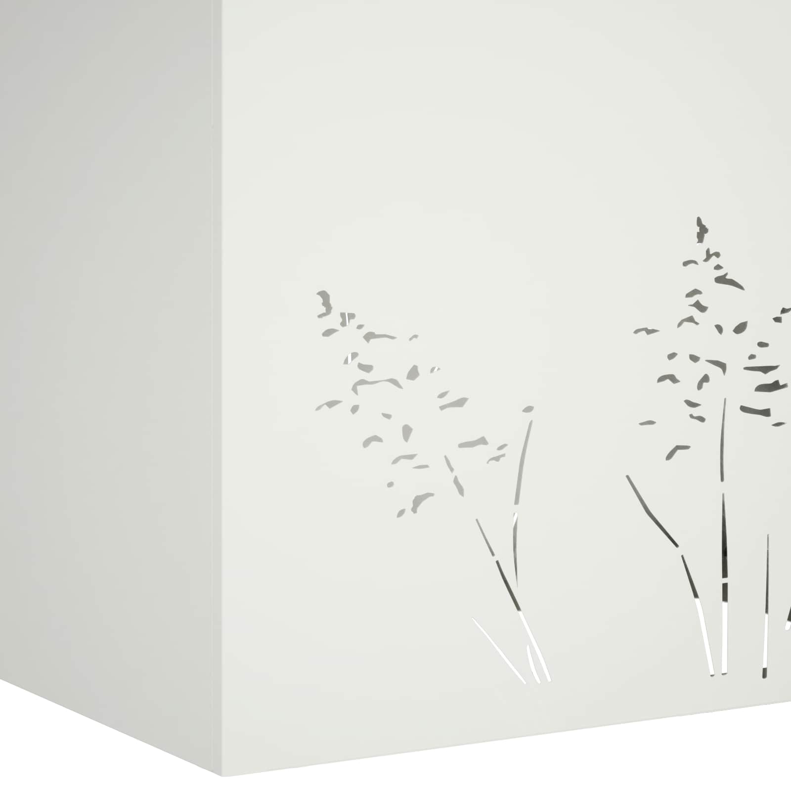 Vrtna saksija 2 kom. Bijela 80 x 30 x 49 cm Čelična vrata
