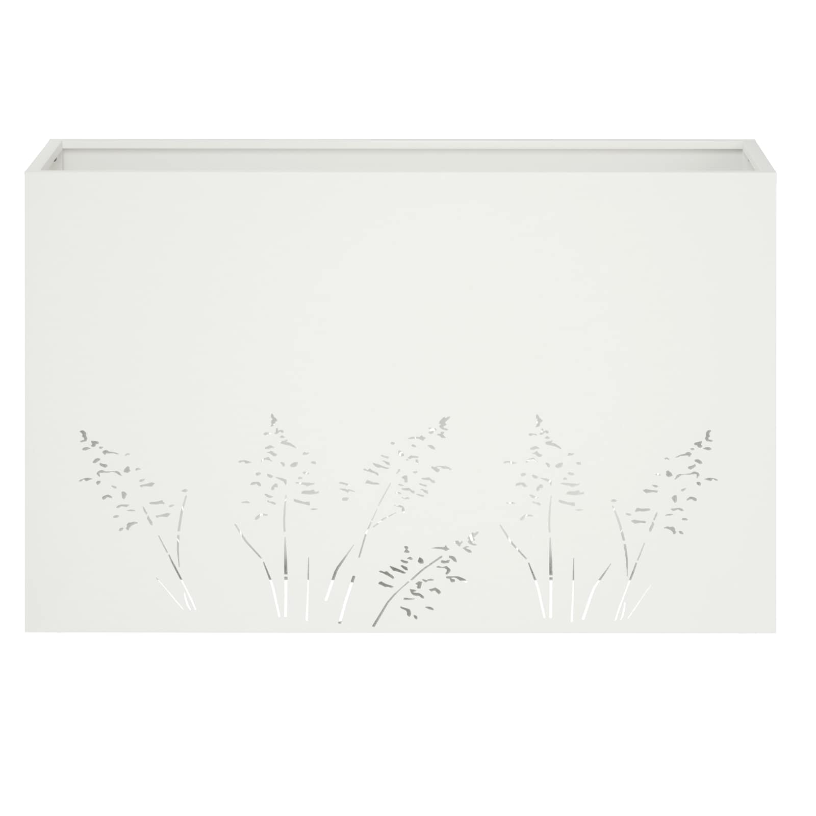 Vrtna saksija 2 kom. Bijela 80 x 30 x 49 cm Čelična vrata
