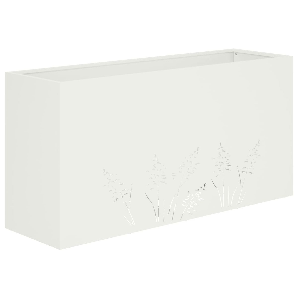 Vrtna saksija Bijela 100 x 20 x 49 cm Čelična vrata