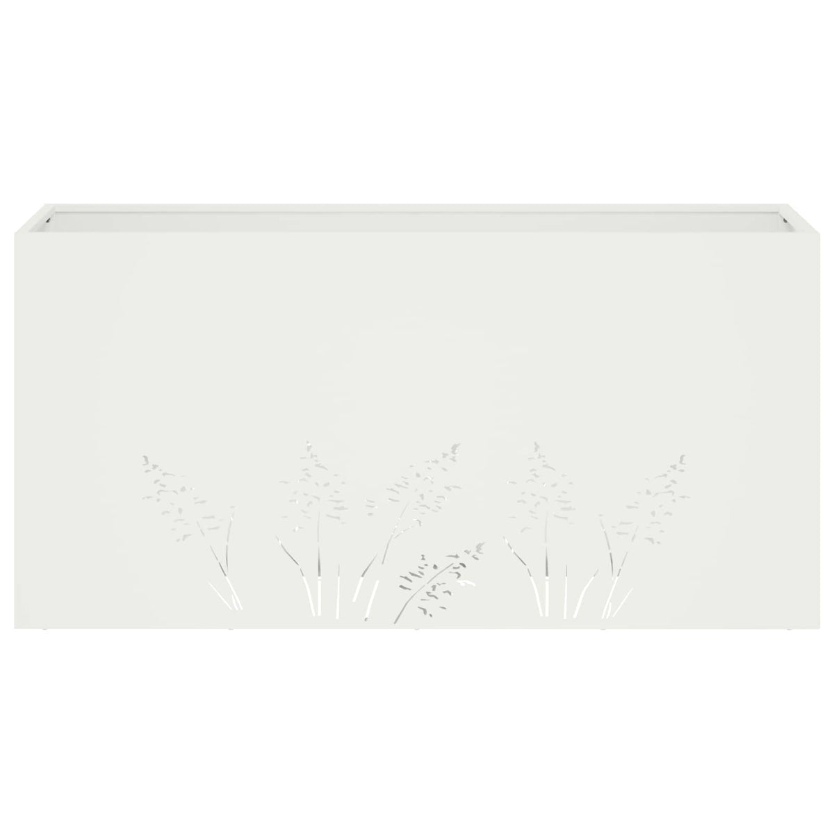 Vrtna saksija Bijela 100 x 30 x 49 cm Čelična vrata