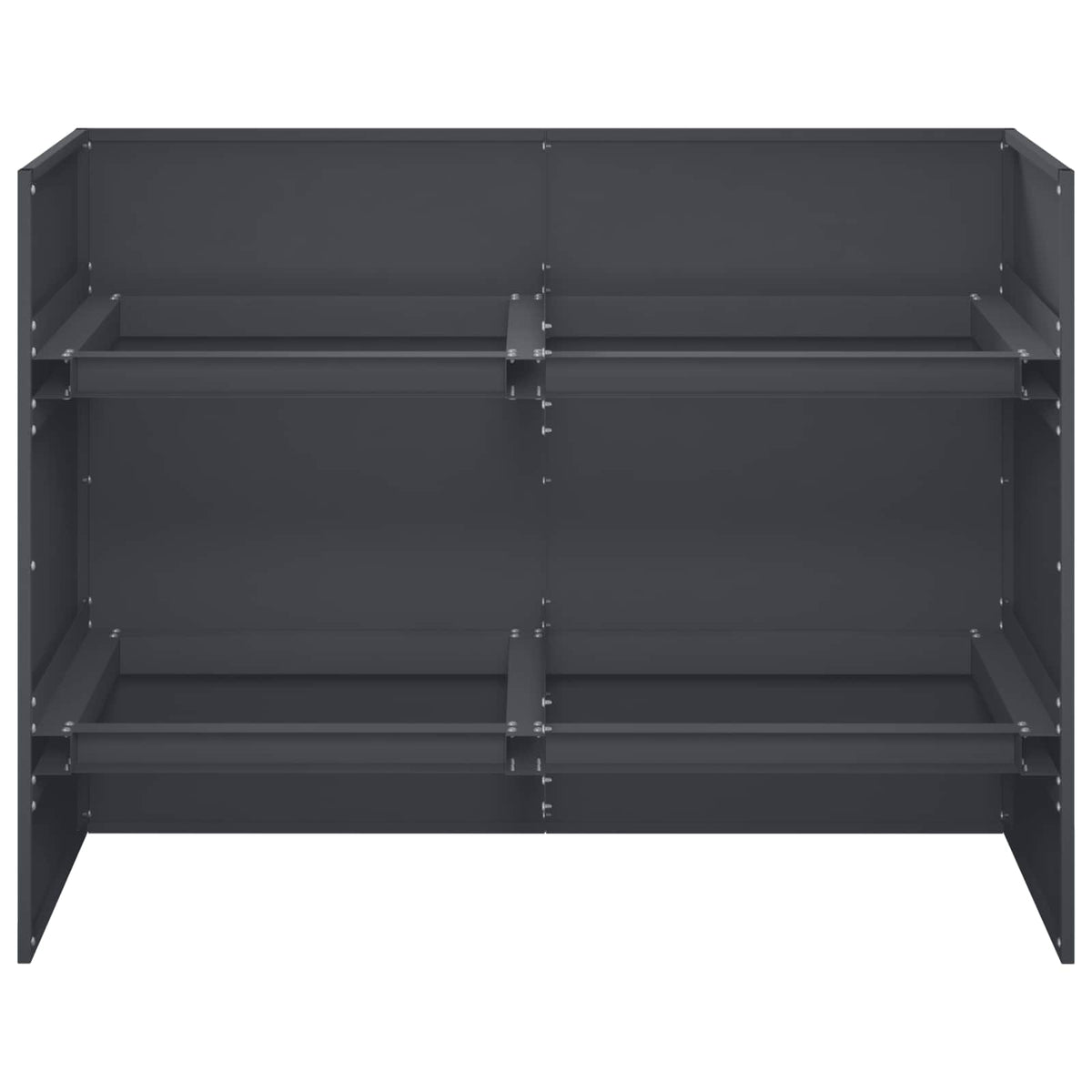 Vrtna saksija Antracit 80 x 40 x 60 cm Čelična vrata