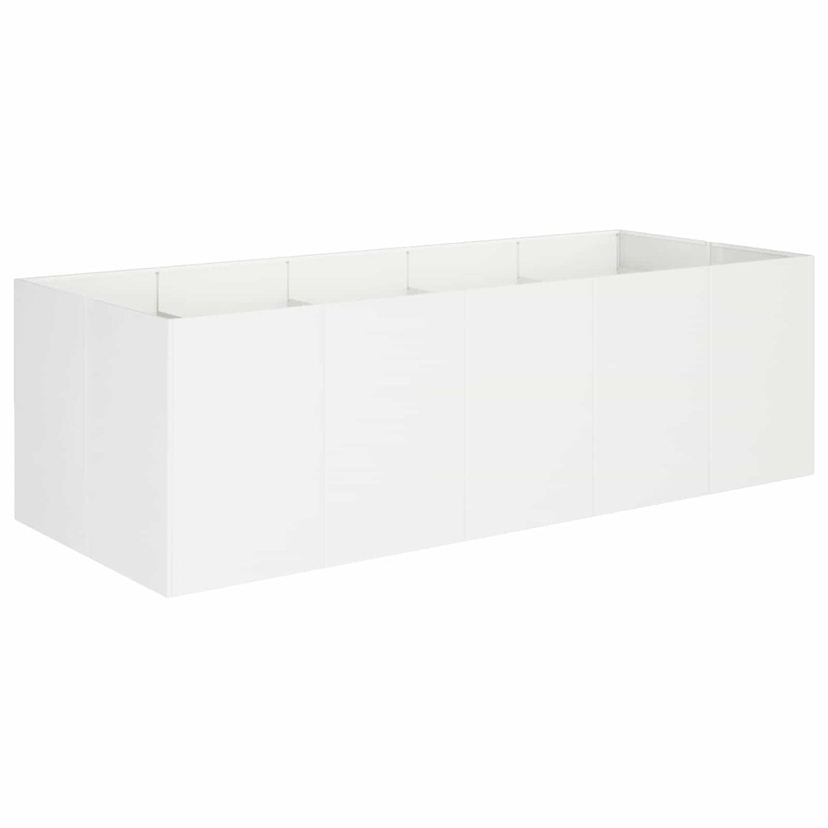 Vrtna saksija Bijela 200 x 80 x 60 cm Čelična vrata