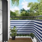 Balcony ekran Plava i bijela 100 x 400 cm Oxford tkanina