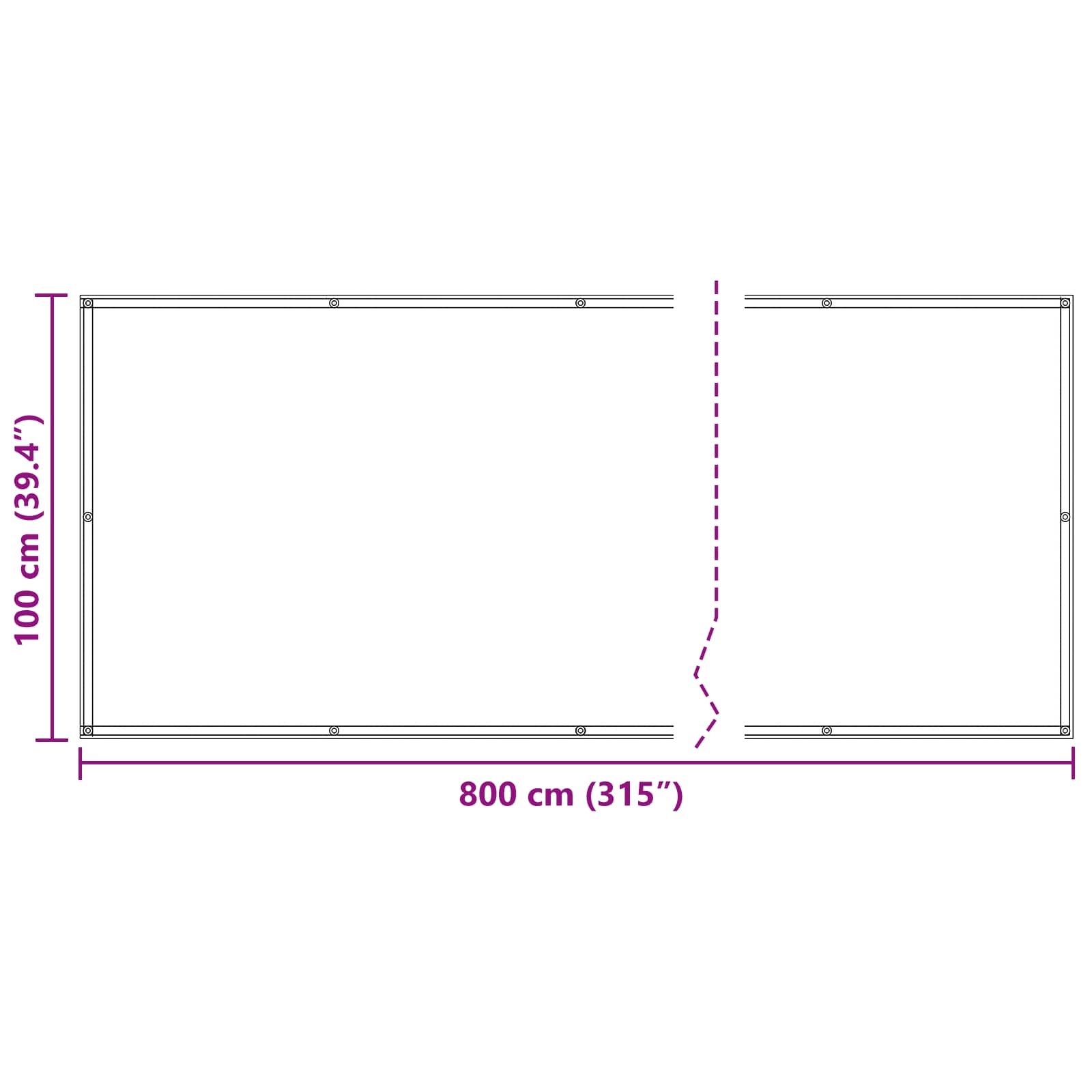 Balcony ekran Plava i bijela 100 x 800 cm Oxford tkanina