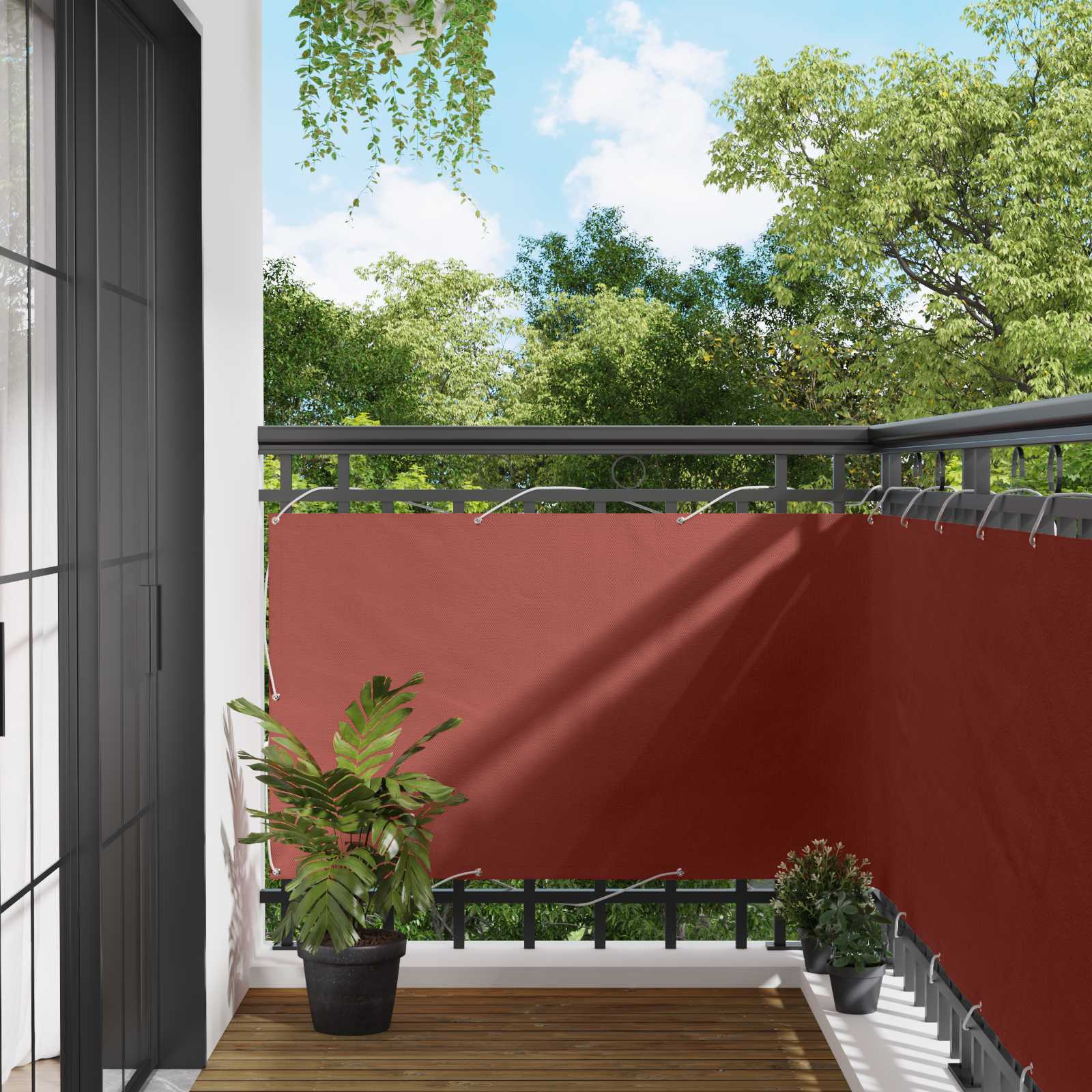 Balcony ekran Terakota 100 x 400 cm Oxford tkanina