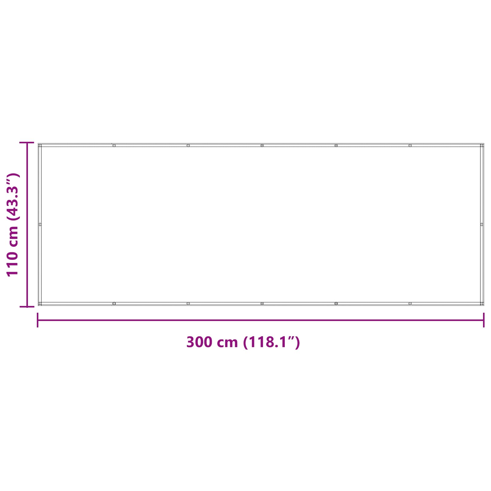 Balcony ekran Terakota 110 x 300 cm Oxford tkanina