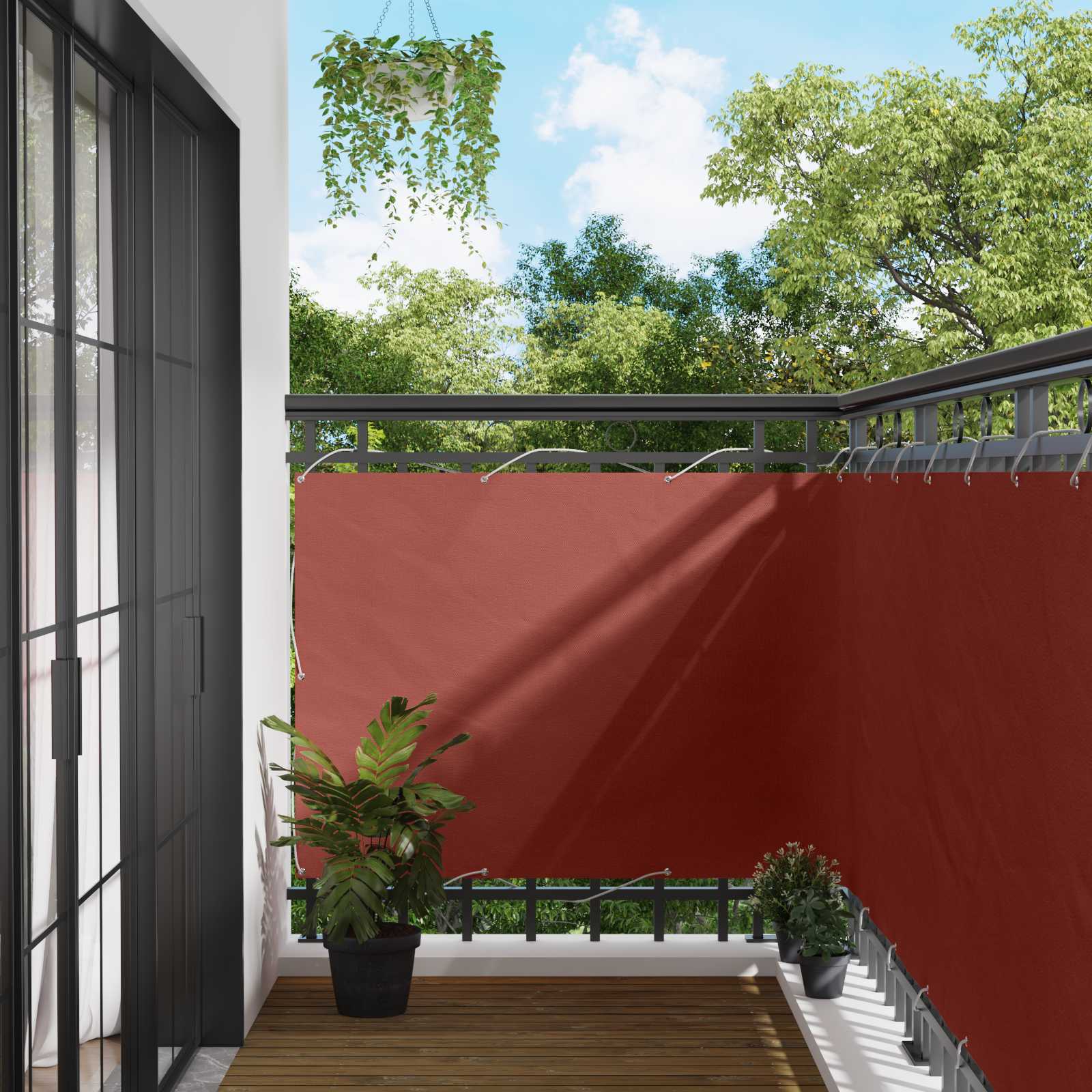 Balcony ekran Terakota 110 x 600 cm Oxford tkanina