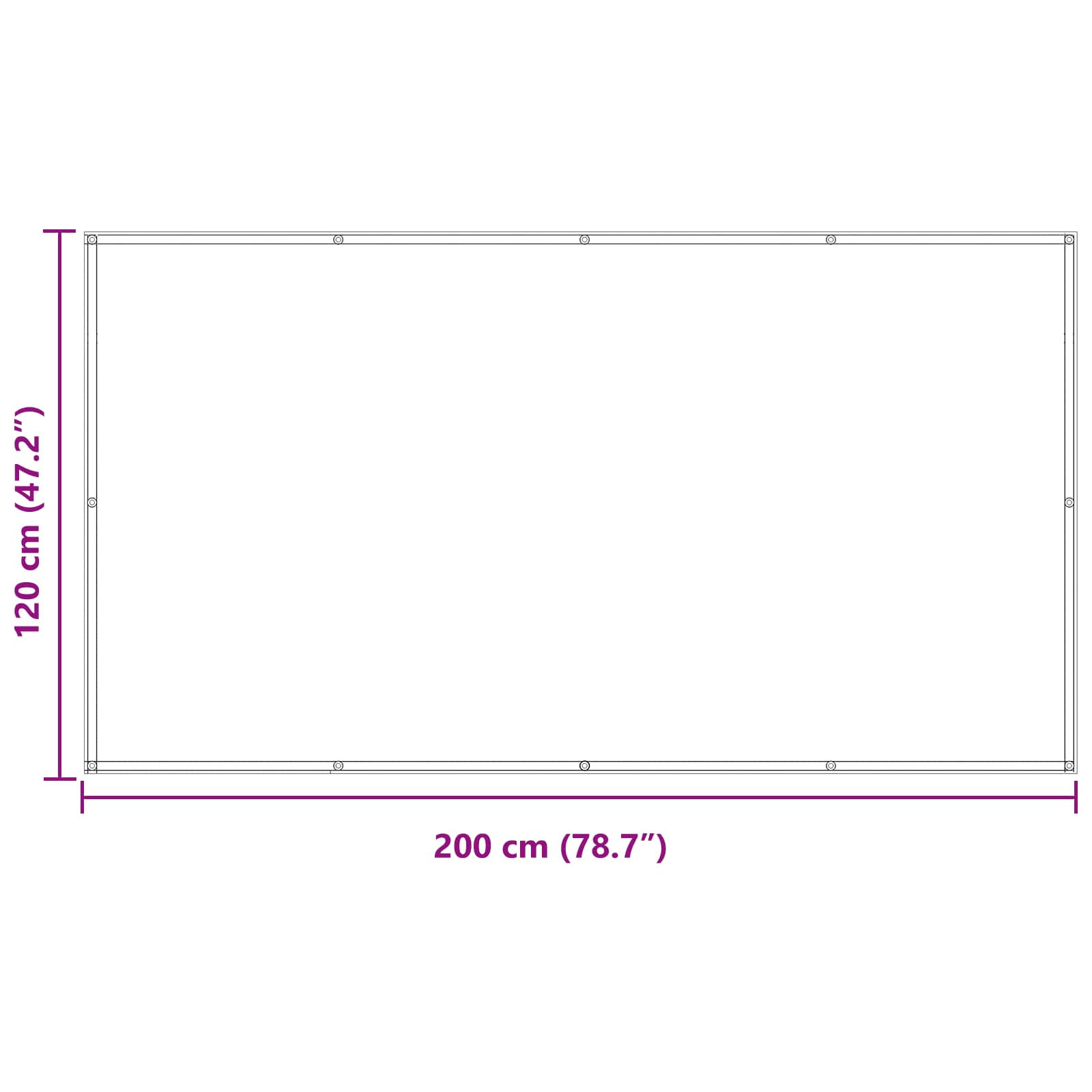 Balcony ekran Plava 120 x 200 cm PU prekriveni oksford alu