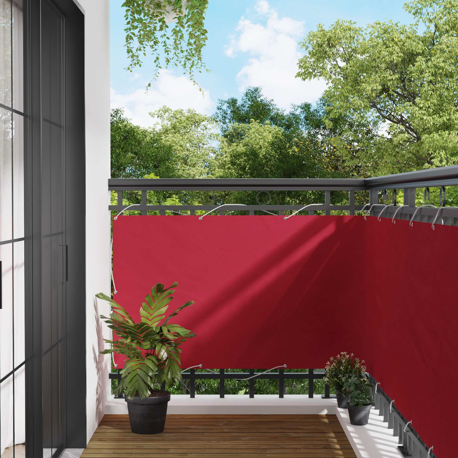 Balcony ekran Crvena 100 x 1000 cm Oxford tkanina