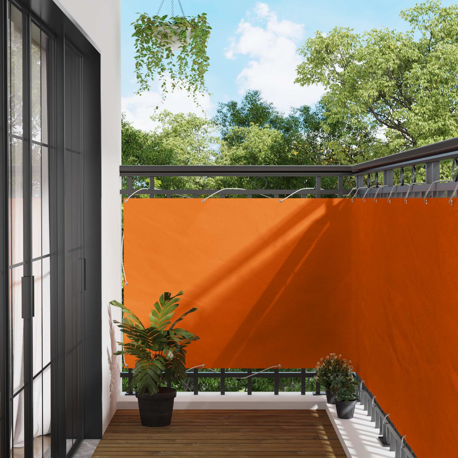Balcony ekran Narančasta 110 x 500 cm Oxford tkanina