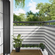 Balcony ekran Svijetlo siva i bijela. 90 x 200 cm