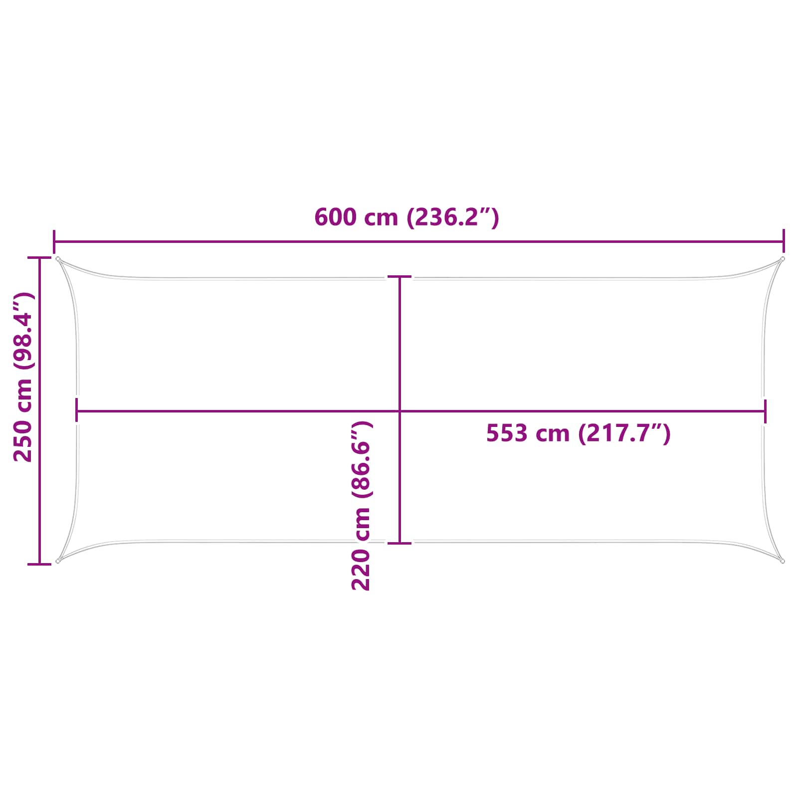 Jedro za sunce Pijesak 6 x 2,5 m 100% poliester Oxford