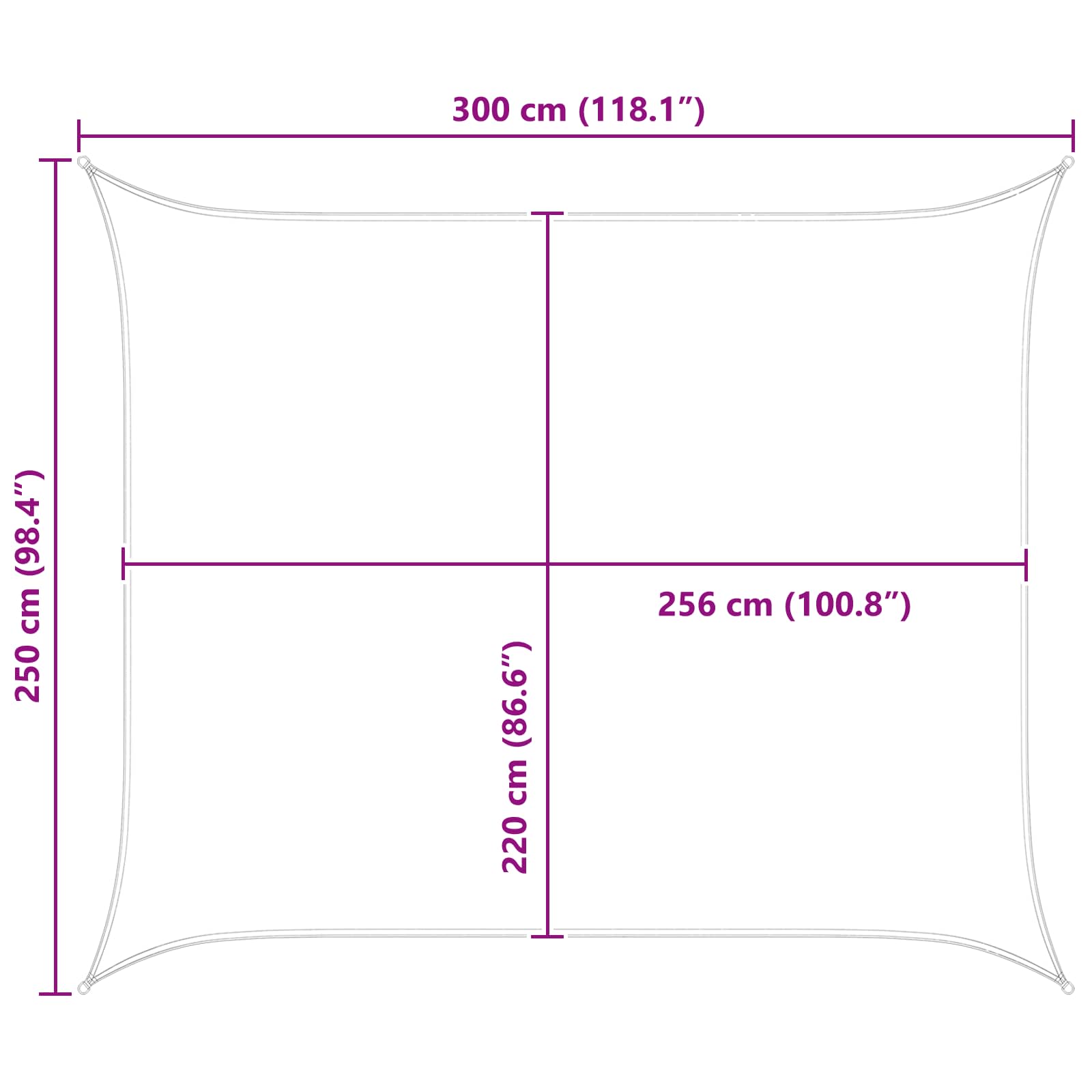 Jedro za sunce Žuta i bijela 2,5 x 3 m 100% poliester Oxford