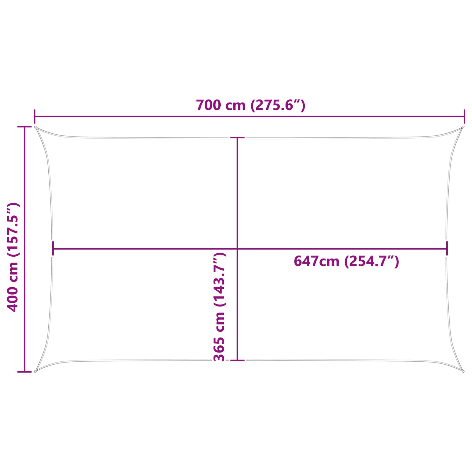 Jedro za sunce Žuta i bijela 7 x 4 m 100% poliester Oxford