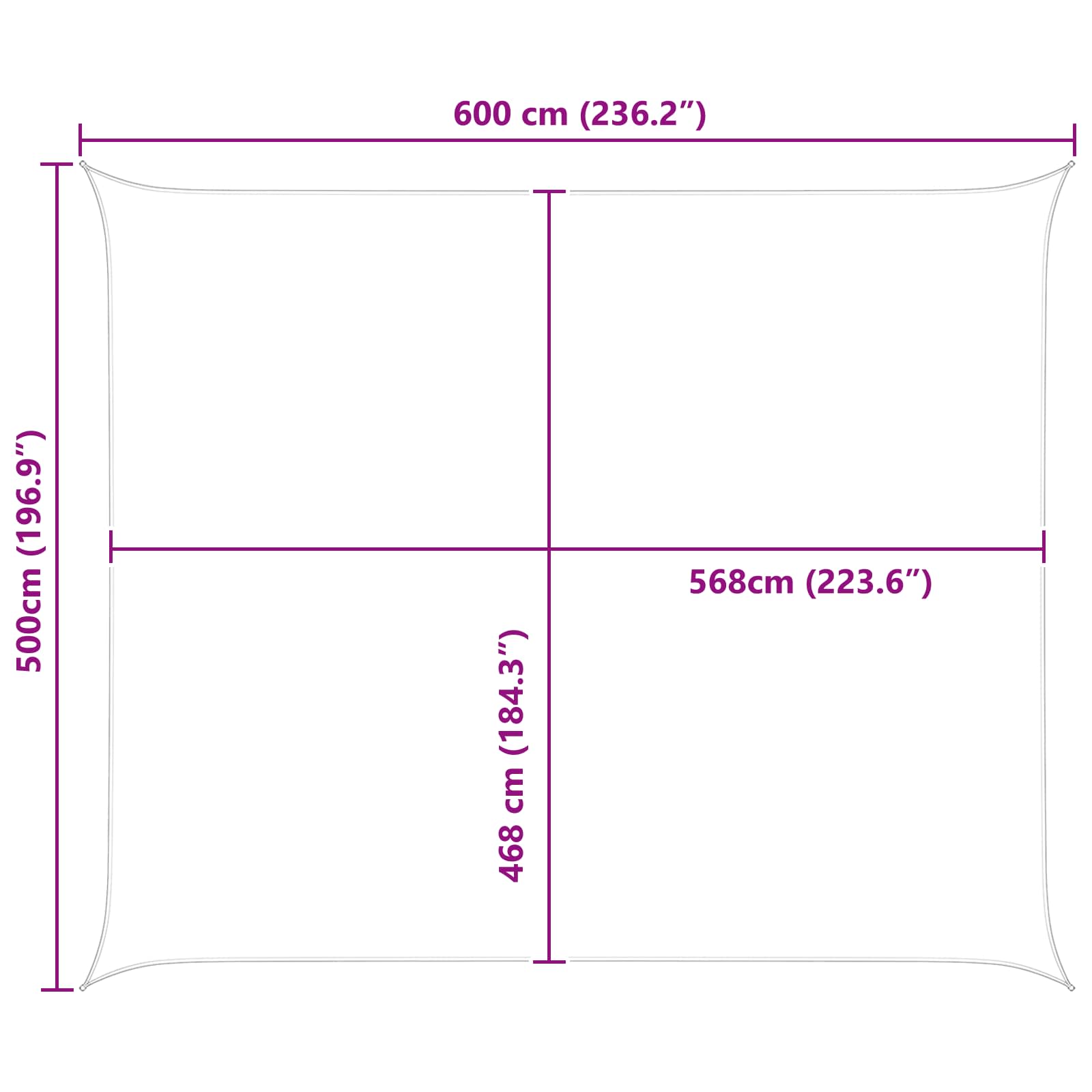 Jedro za sunce Žuta i bijela 6 x 5 m 100% poliester Oxford