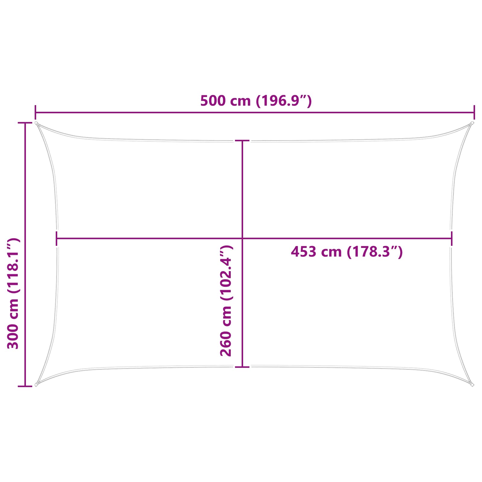 Jedro za sunce Plava i bijela 5 x 3 m 100% poliester Oxford