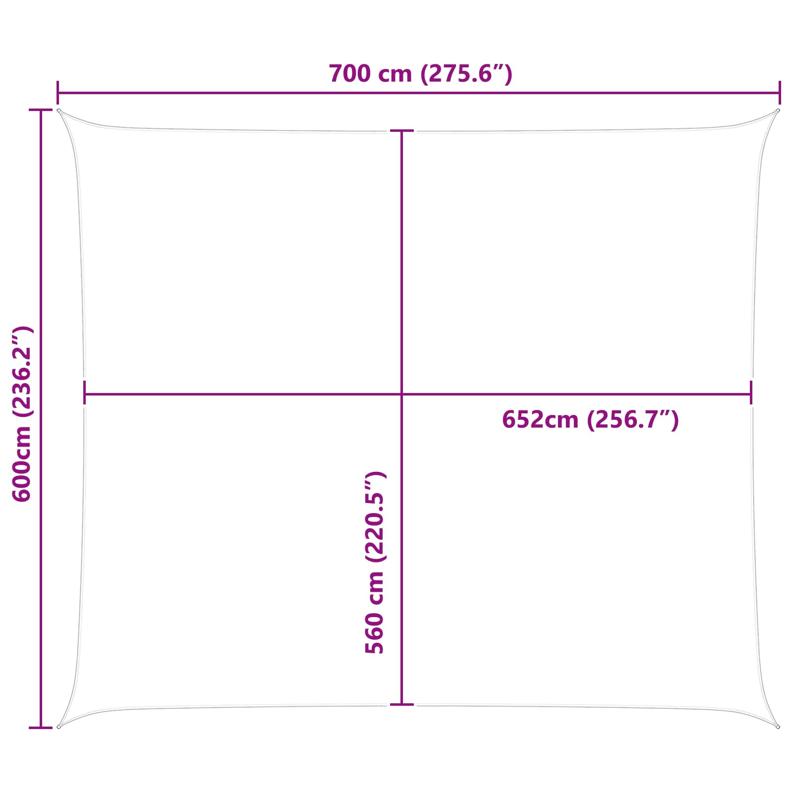 Jedro za sunce Plava i bijela 7 x 6 m 100% poliester Oxford