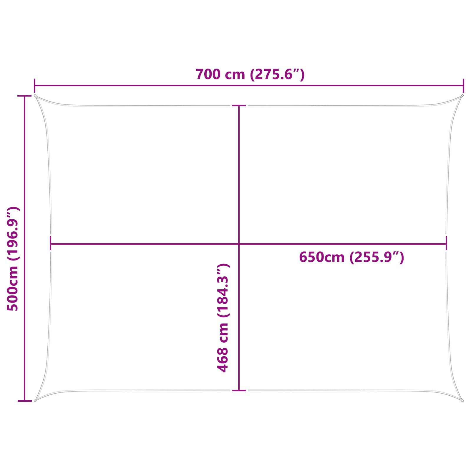 Jedro za sunce Svijetlo siva i bijela. 7 x 5 m