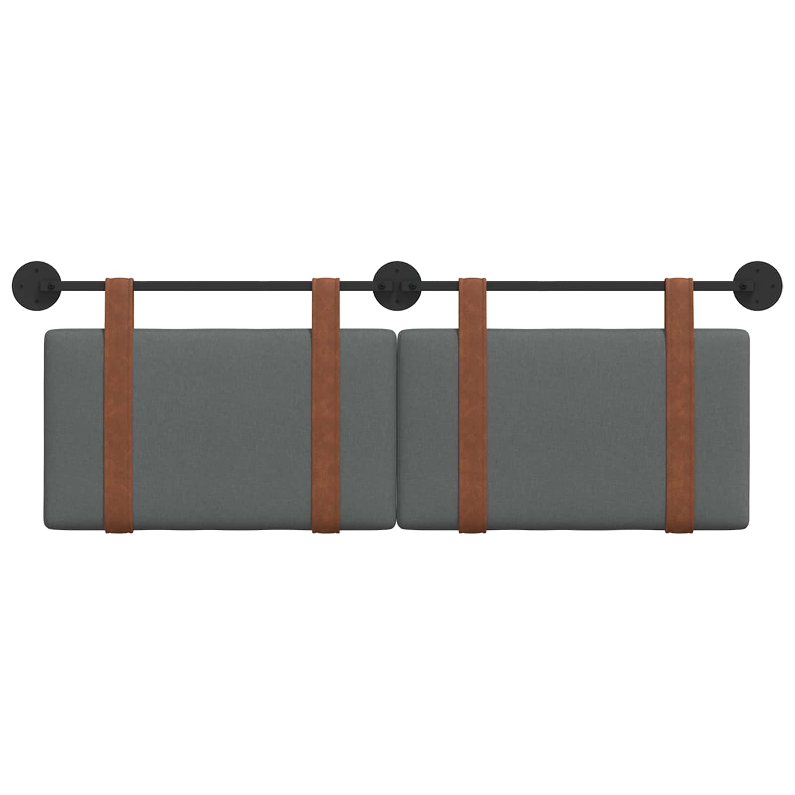 Držeće uzglavlje Zidne Tamno siva 130 x 55 x 5 cm Antikni PU