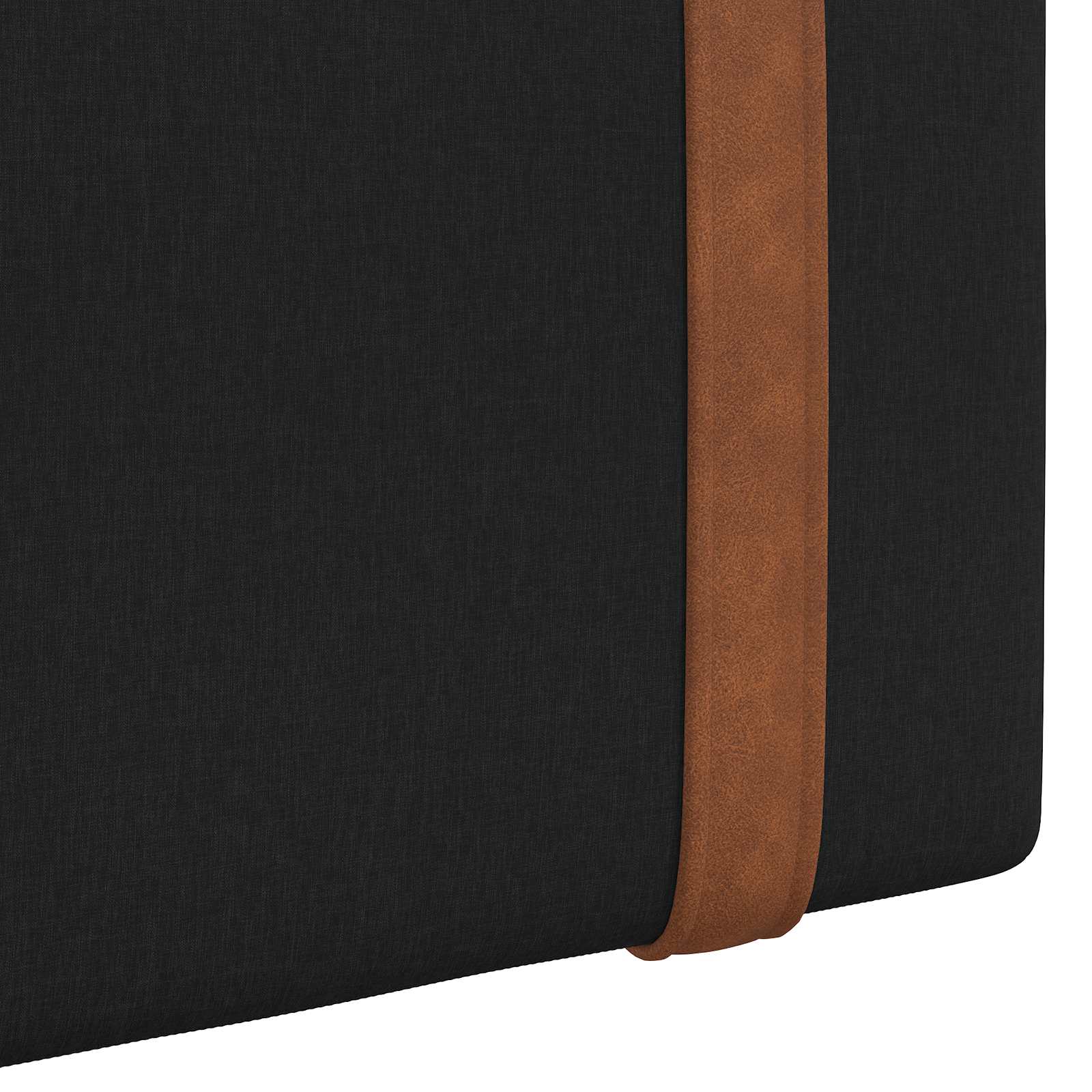 Držeće uzglavlje Zidne Crna 190 x 55 x 5 cm Antikni PU